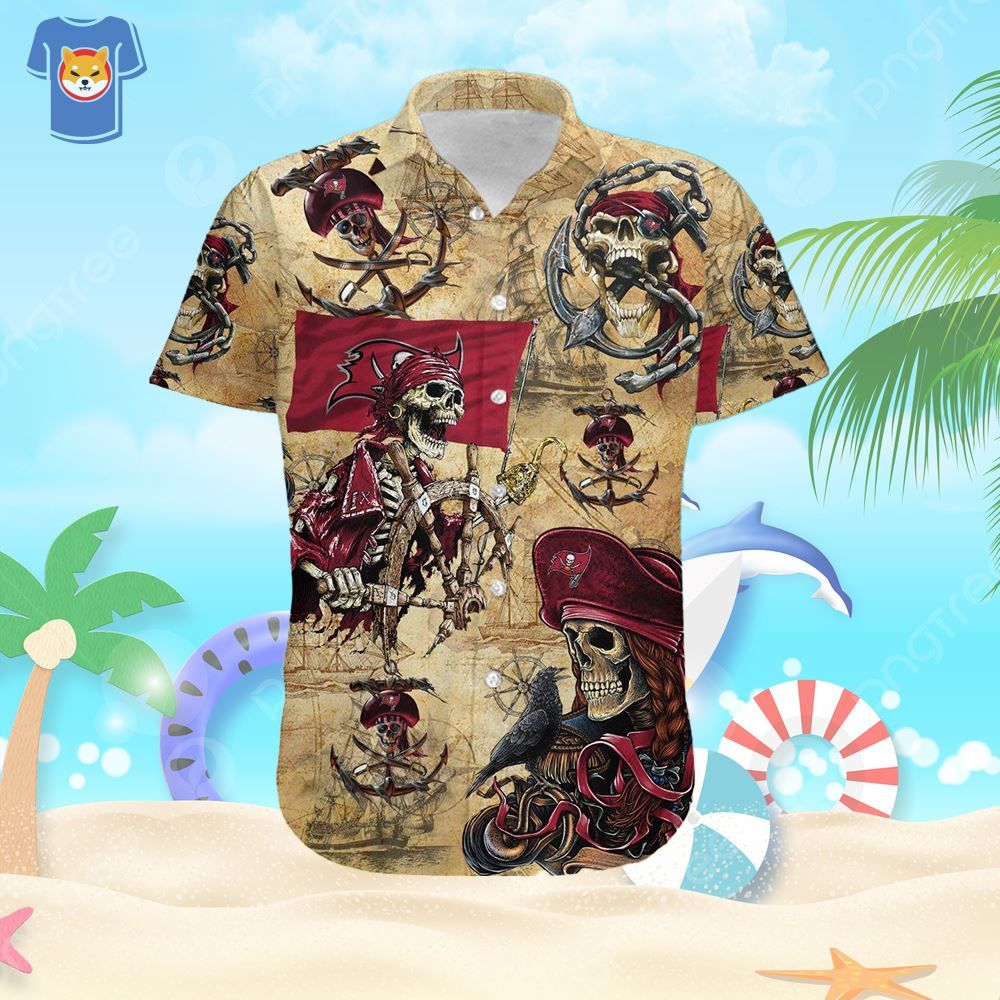 Tampa Bay Buccaneers Pirates Skull Hawaiian Shirt