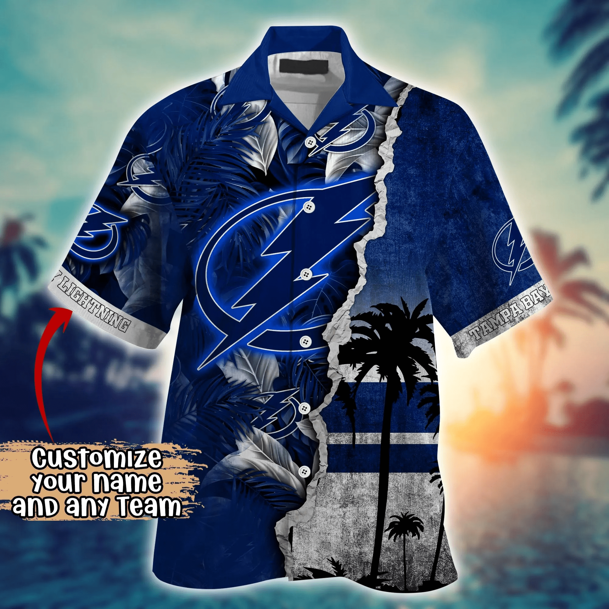 Tampa Bay Lightning NHL Hawaiian Shirt Custom Music Festivals Aloha Shirt