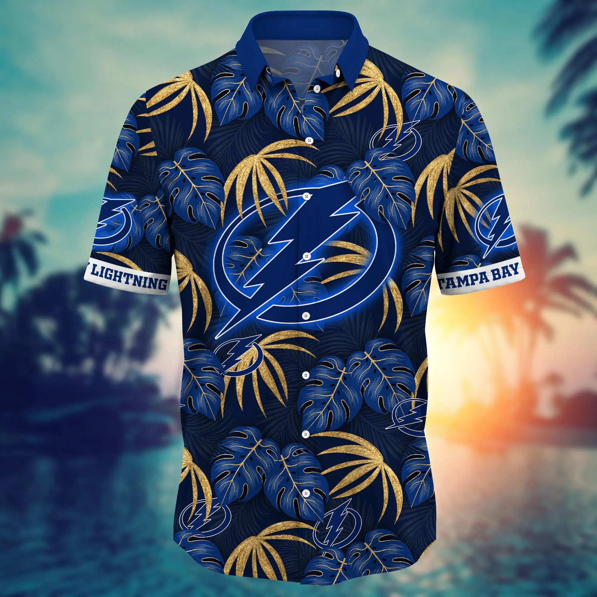 Tampa Bay Lightning NHL Hawaiian Shirt Golden Rays Aloha Shirt