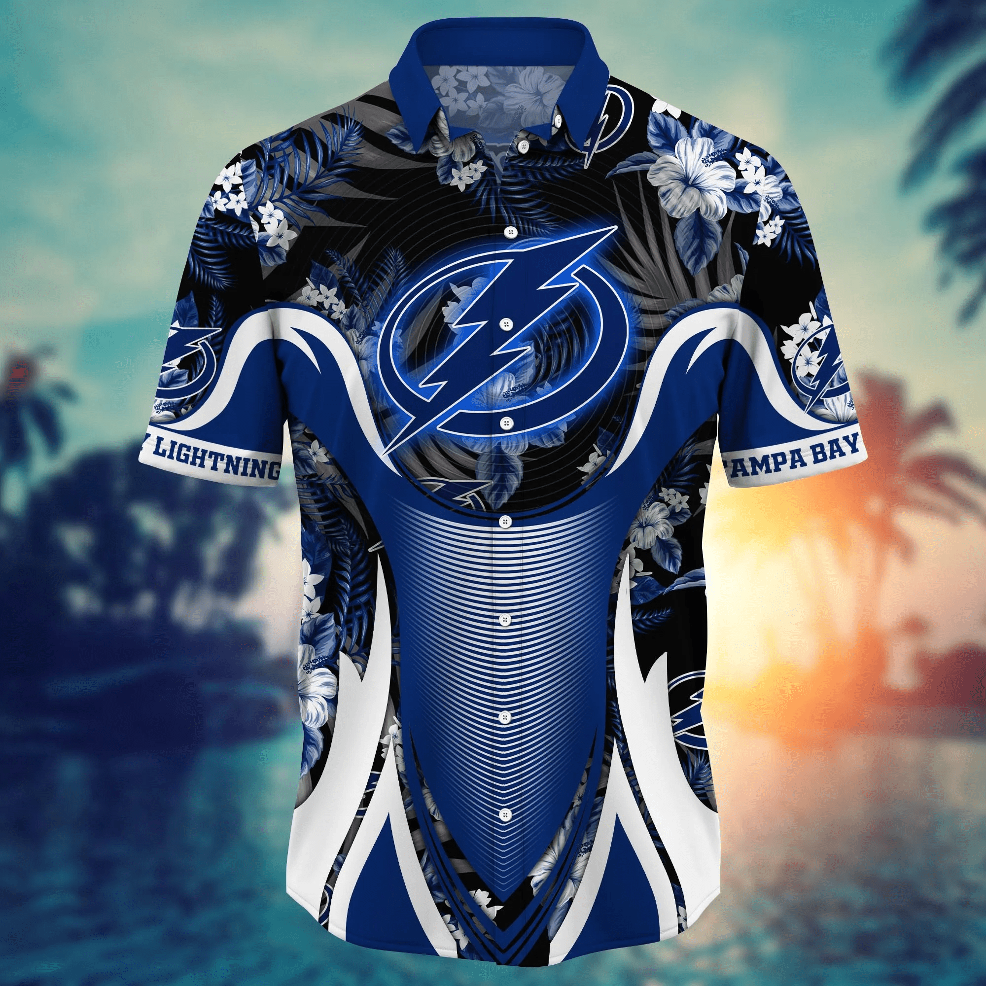 Tampa Bay Lightning NHL Hawaiian Shirt Pool Days Aloha Shirt