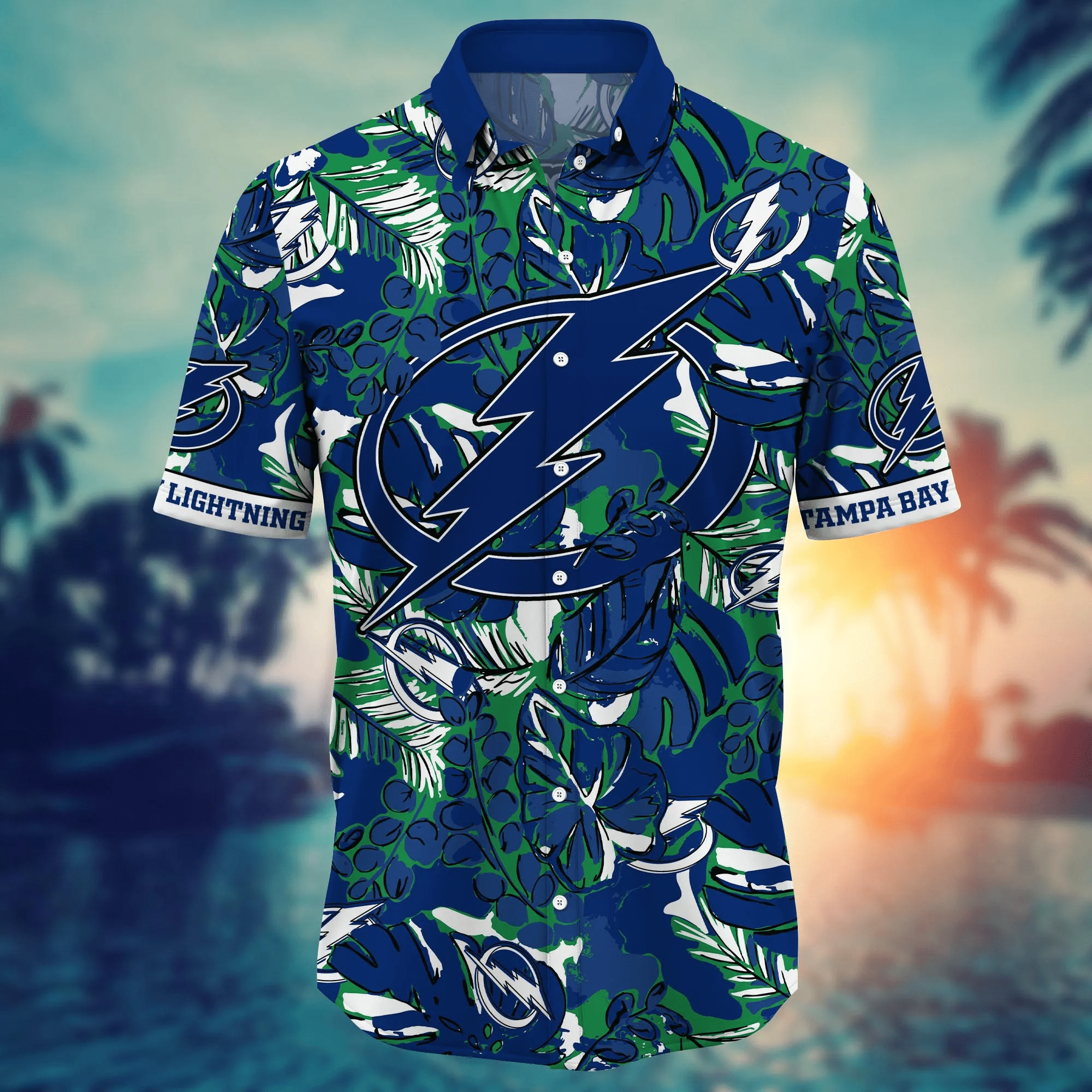 Tampa Bay Lightning NHL Hawaiian Shirt Sunglasses Aloha Shirt