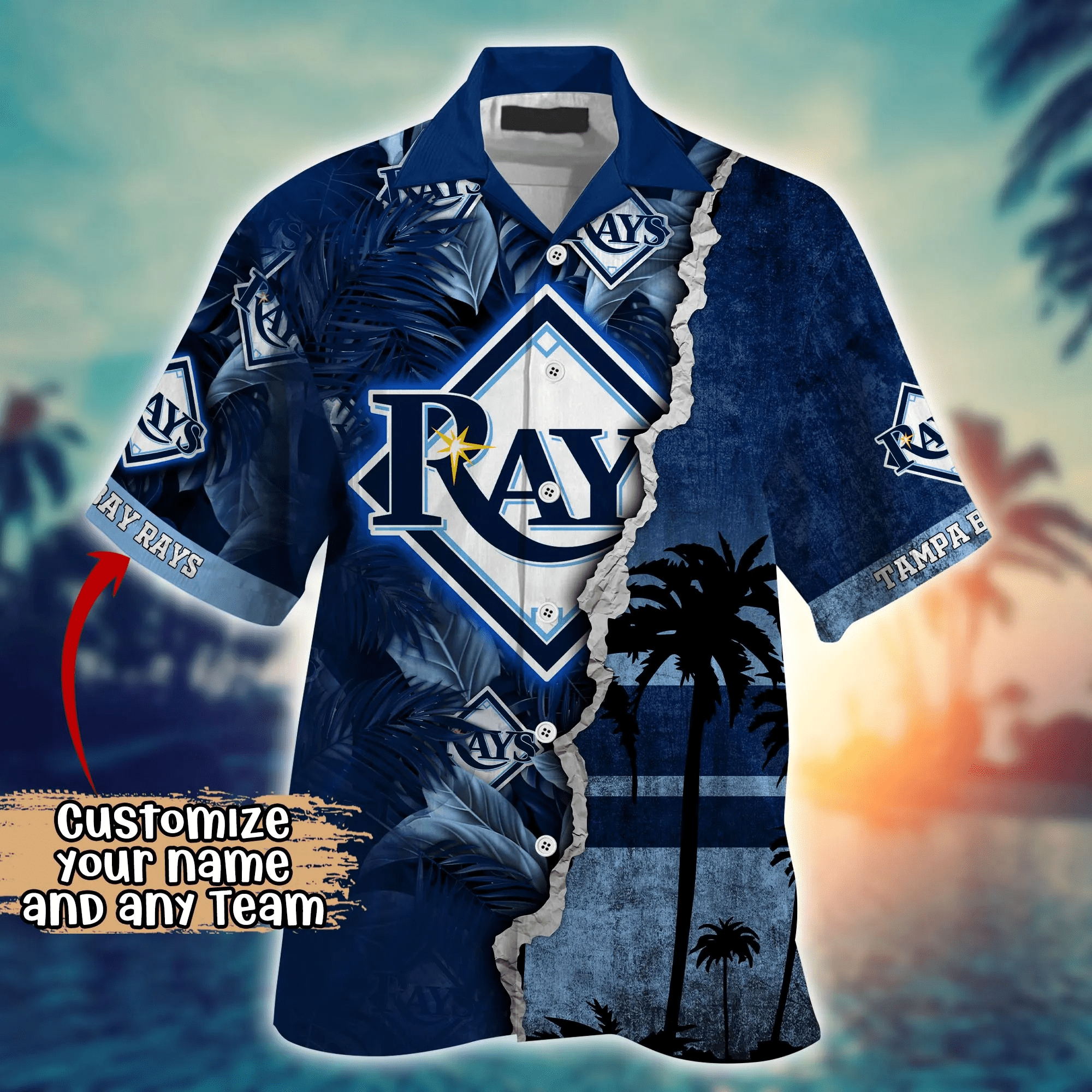 Tampa Bay Rays MLB Hawaiian Shirt Custom Brightness Aloha Shirt