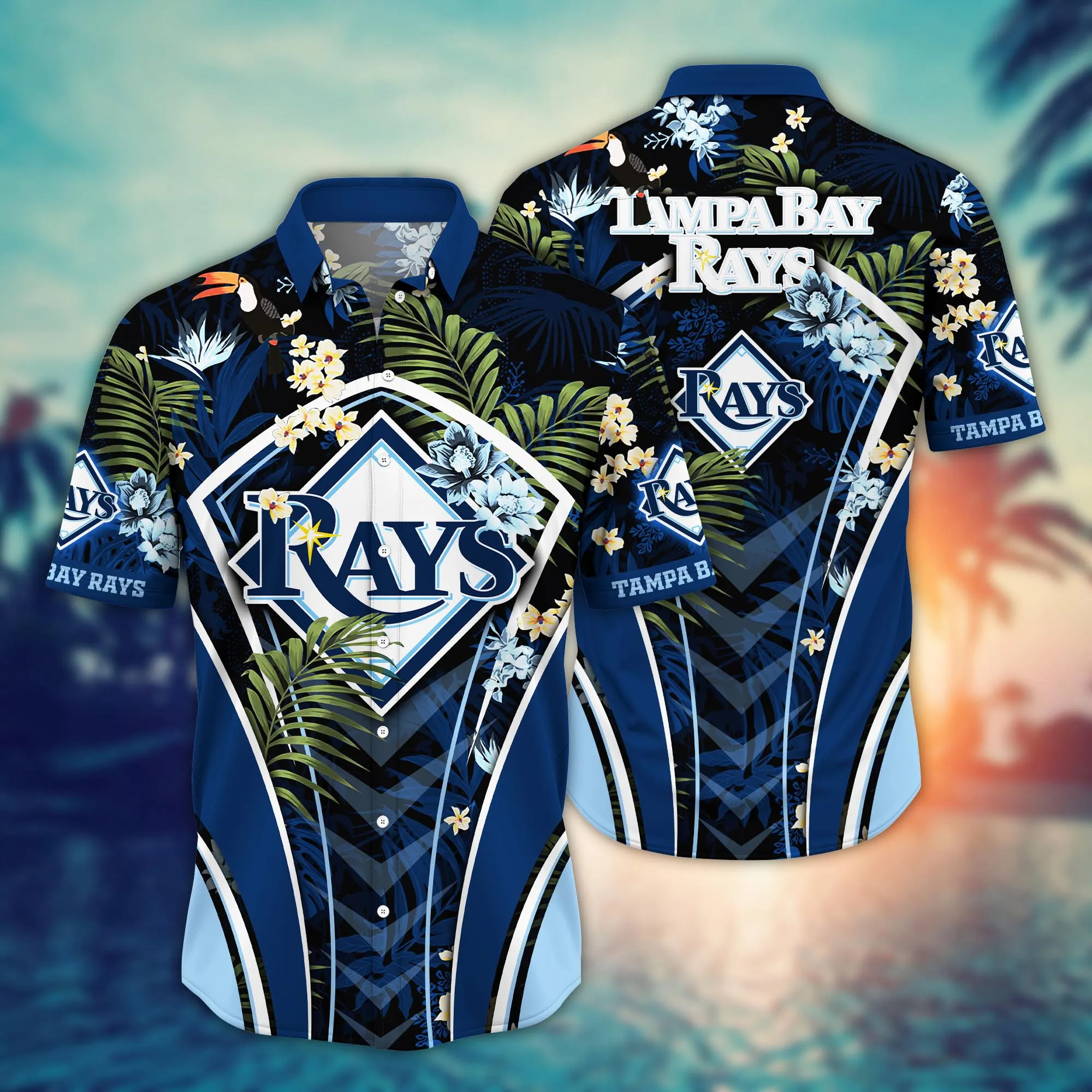 Tampa Bay Rays MLB Hawaiian Shirt Sun-Soaked Aloha Shirt