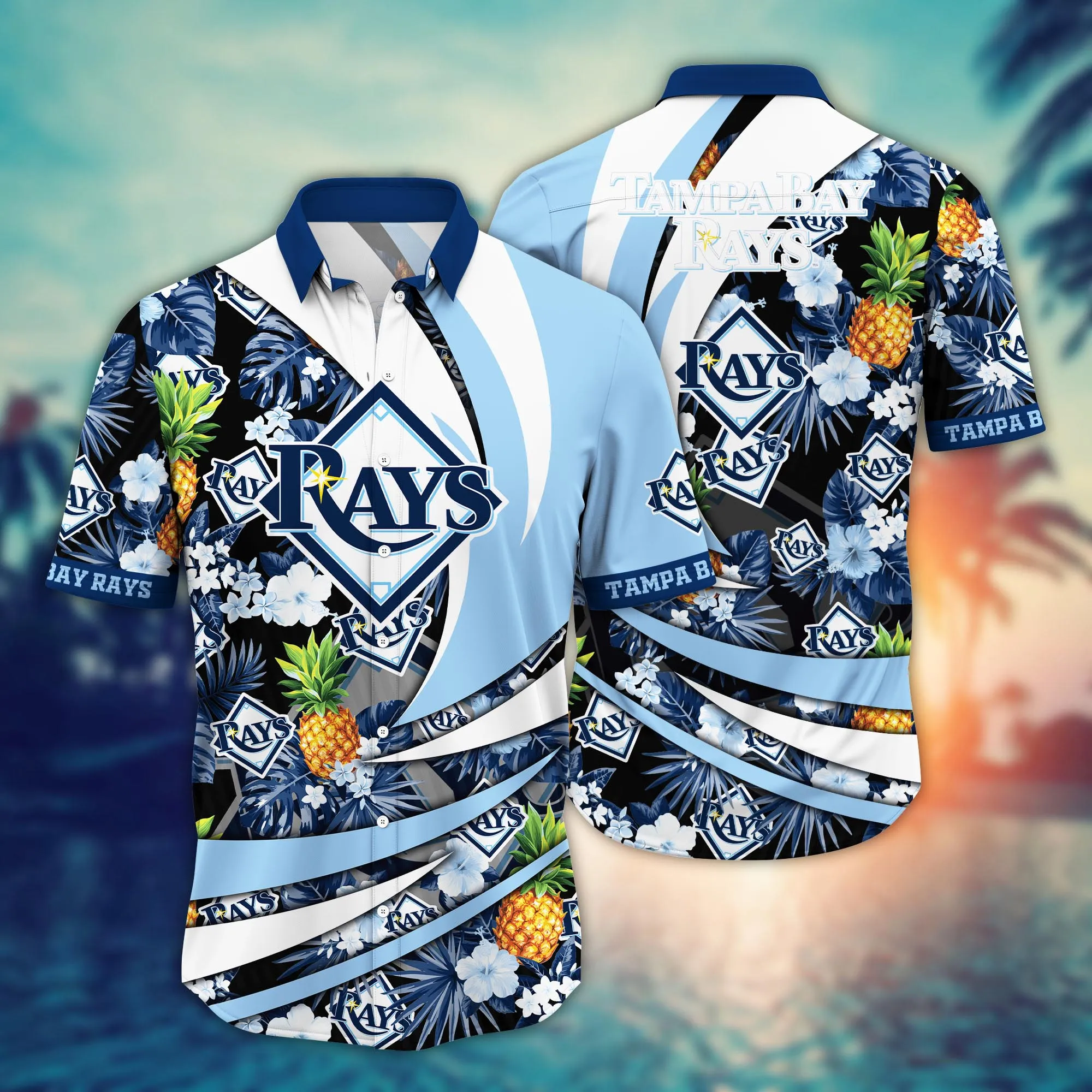 Tampa Bay Rays MLB Hawaiian Shirt Travel Aloha Shirt