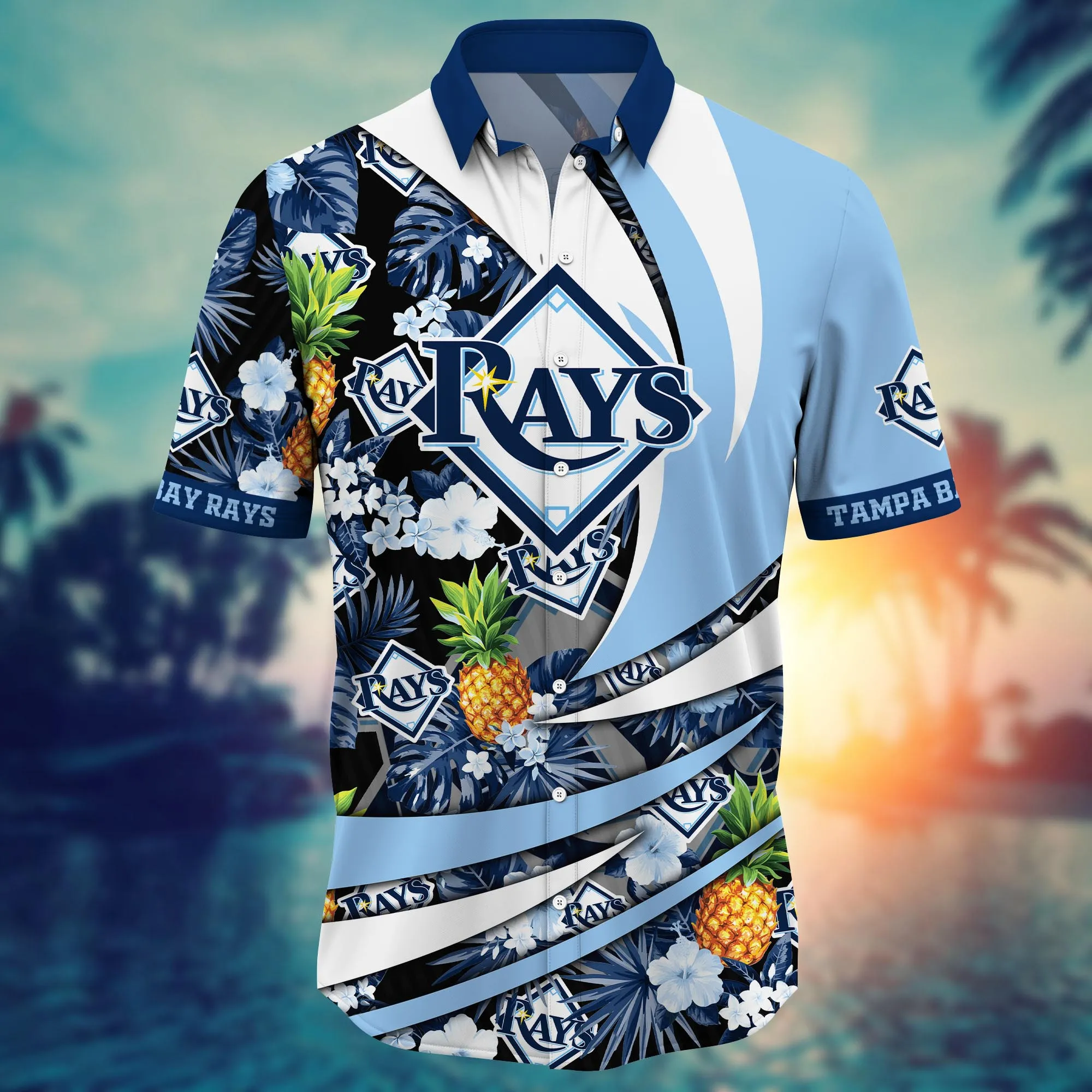 Tampa Bay Rays MLB Hawaiian Shirt Travel Aloha Shirt