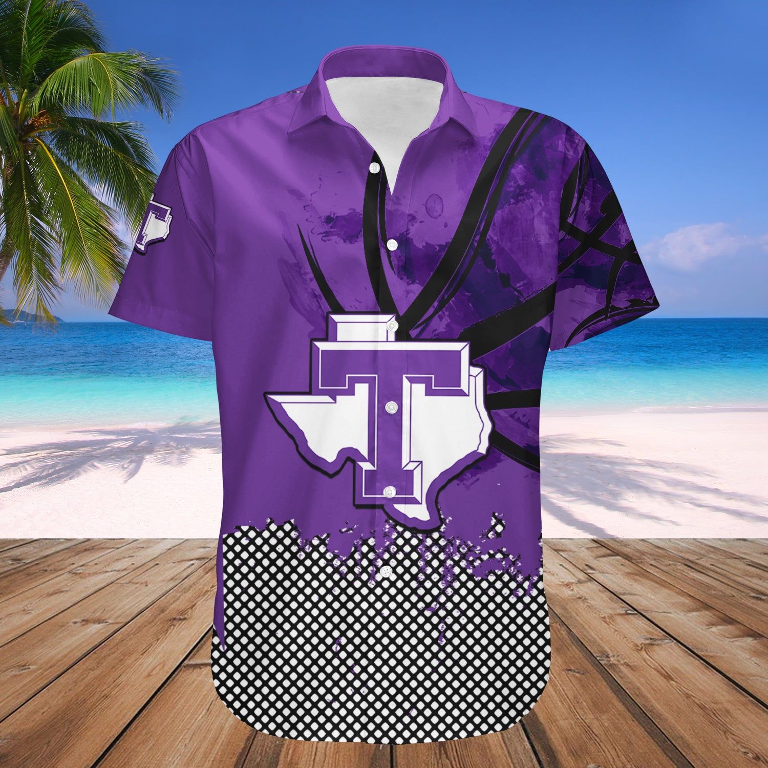 Tarleton State Texans Hawaii Shirt Basketball Net Grunge Pattern – NCAA