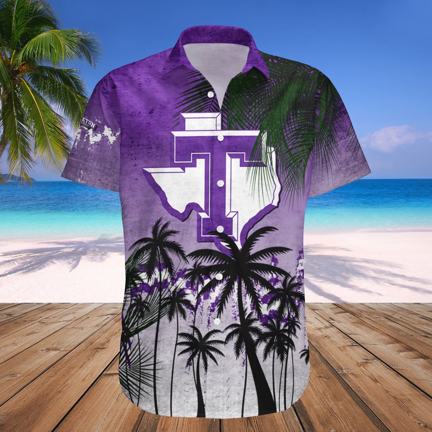 Tarleton State Texans Hawaii Shirt Coconut Tree Tropical Grunge – NCAA