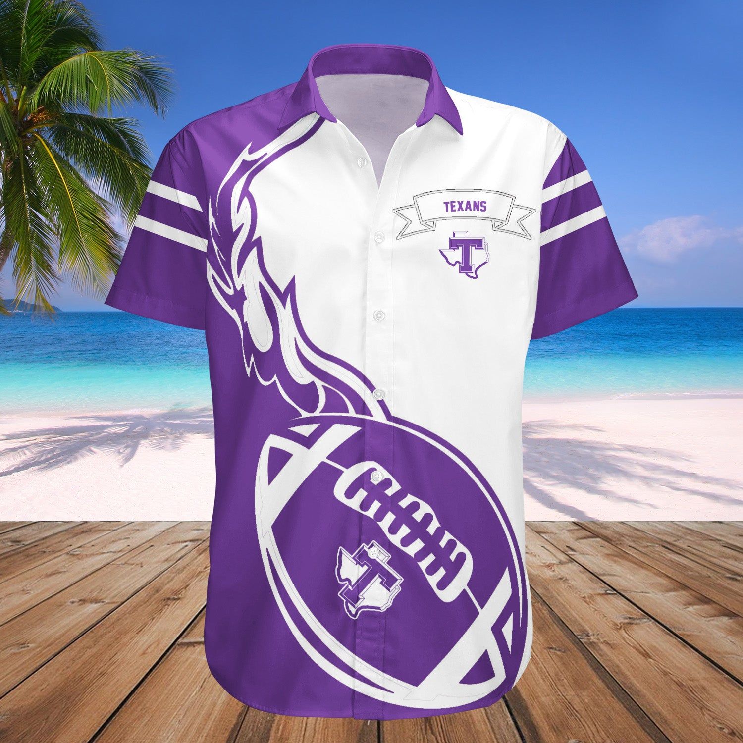 Tarleton State Texans Hawaii Shirt Flame Ball – NCAA