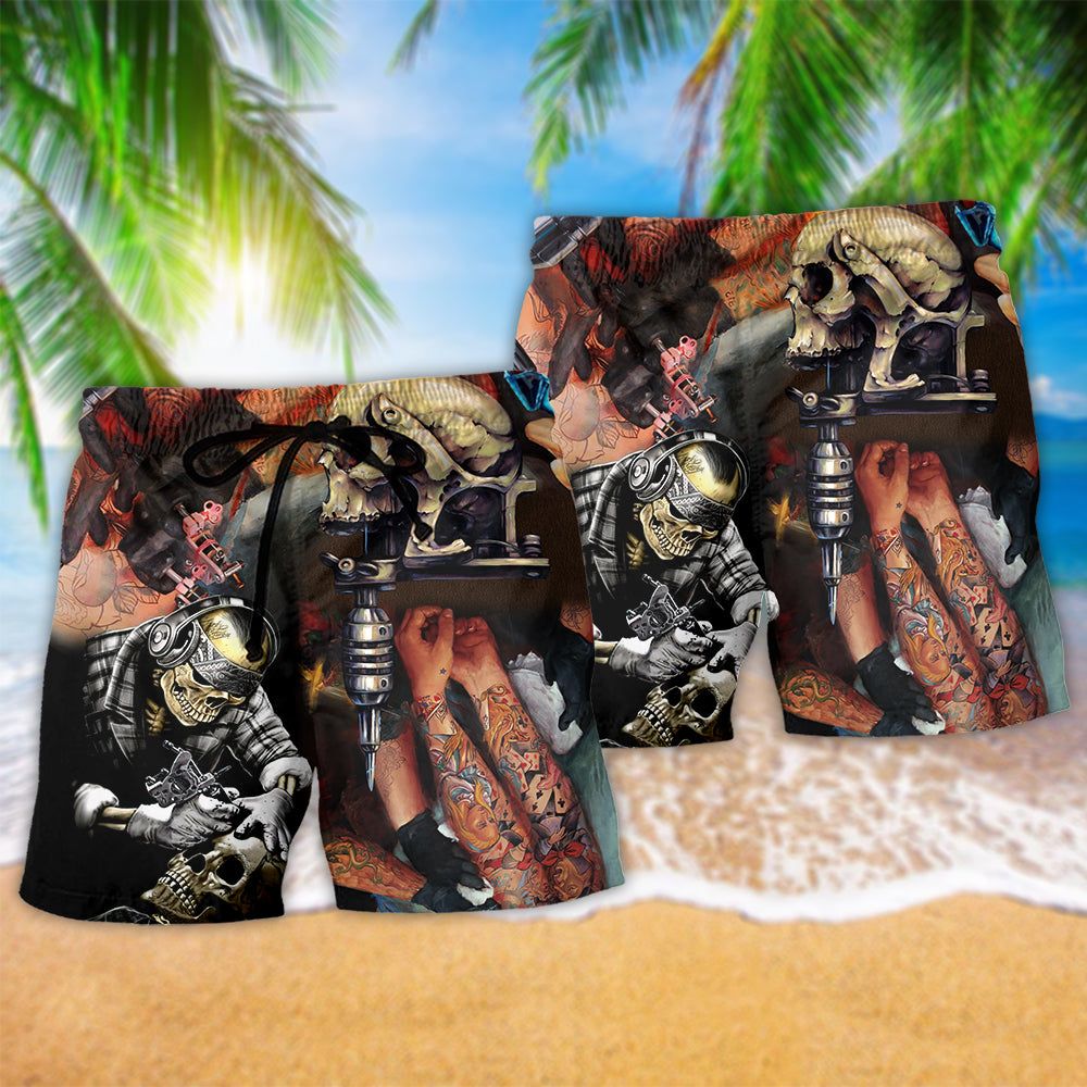 Tattoo I’m The Tattoo Artist You Wish You Went To Trendy Aloha Hawaiian Beach Shorts