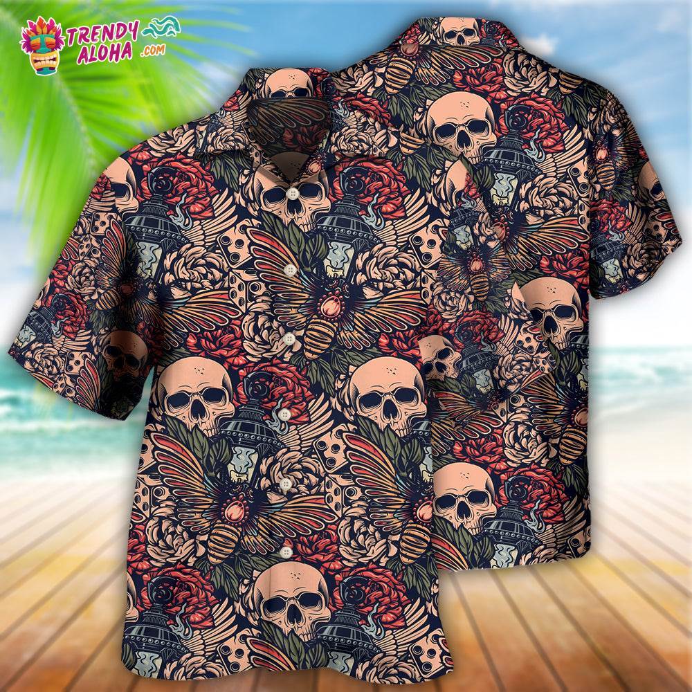 Tattoo Skull Amazing Christmas Fantastic Hawaiian Shirt – Trendy Aloha
