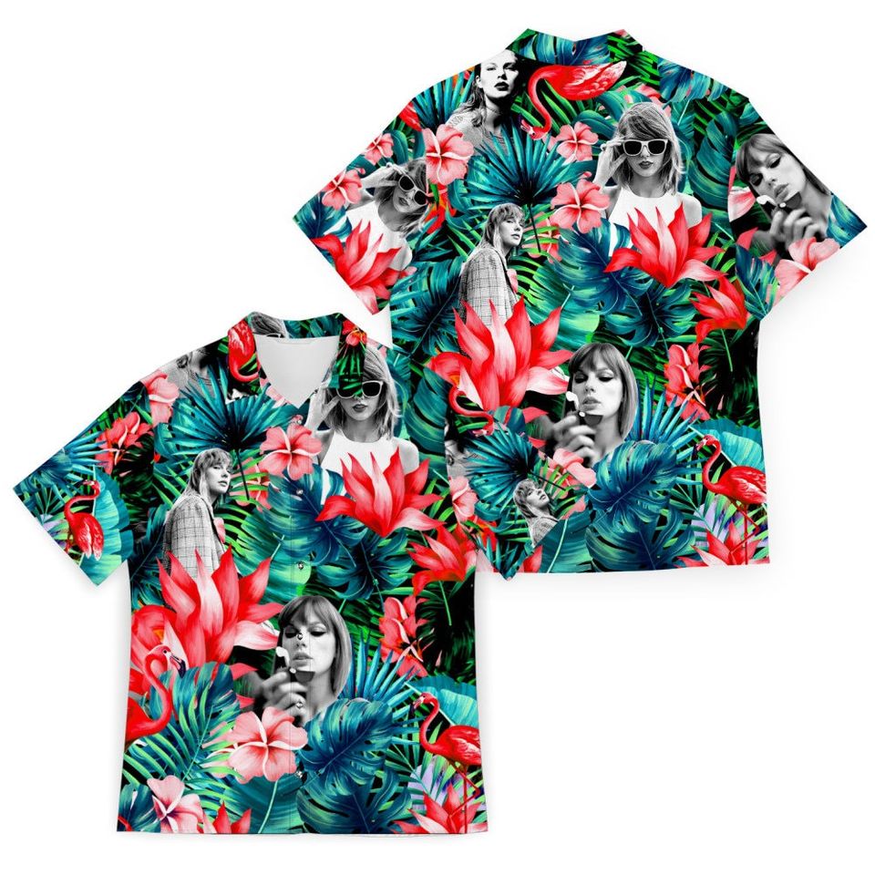 Taylor Swift Tropical Concert Hawaiian Shirt – Floral Summer Design