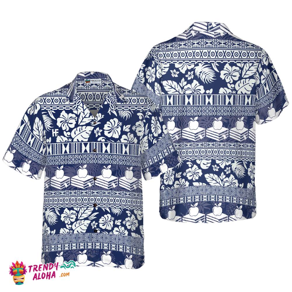 Teacher Hibiscus Leaves Pattern Teacher Hawaiian Shirt, Stylish Teacher Shirt, Best Gift For Teachers Teacher Hibiscus Leaves Pattern Teacher Hawaiian Shirt, Stylish Teacher Shirt, Best Gift For Teachers