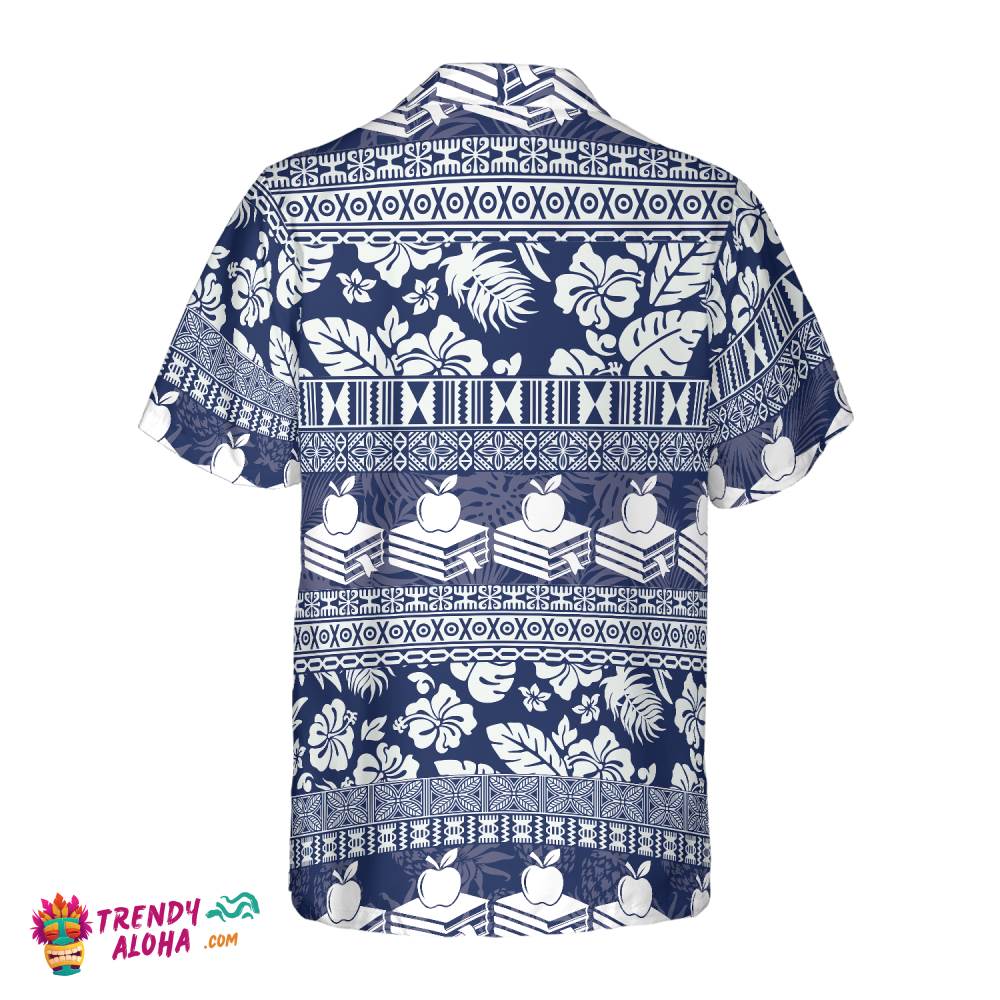 Teacher Hibiscus Leaves Pattern Teacher Hawaiian Shirt, Stylish Teacher Shirt, Best Gift For Teachers