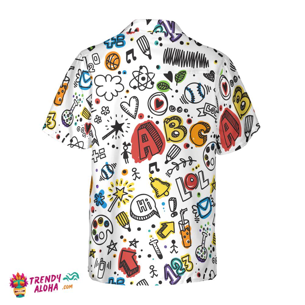 Teacher Seamless Pattern Hawaiian Shirt
