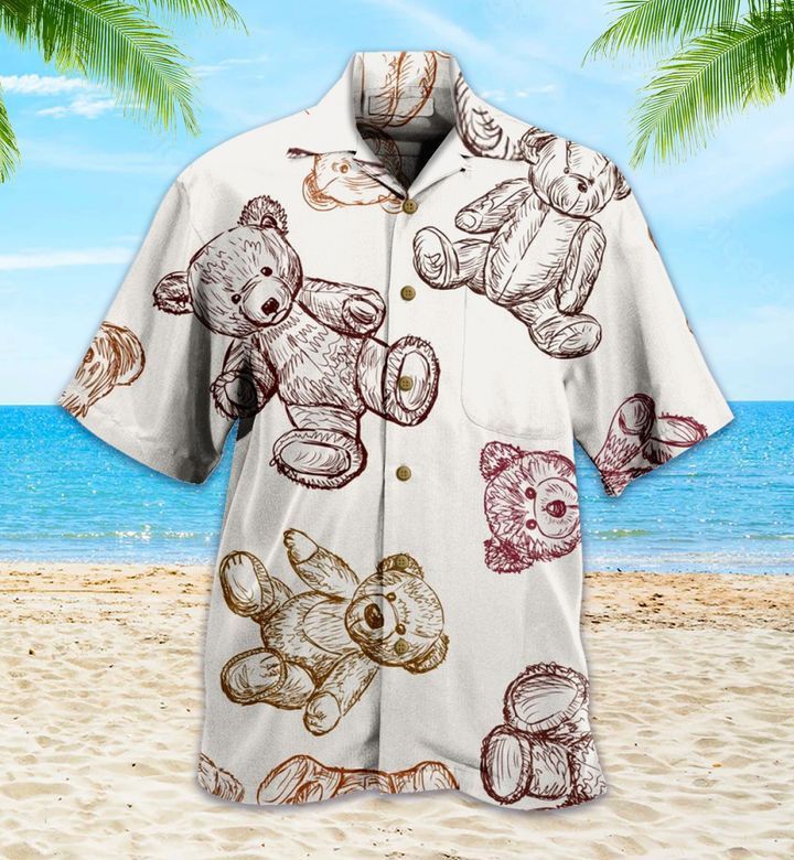 Teddy Bear Brown Ideal Hawaiian Shirt for Summer Gifts