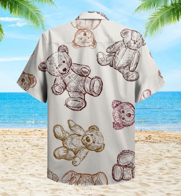 Teddy Bear Brown Trendy Hawaiian Shirt 3D, Bear Lover Trendy Hawaiian Shirt For Summer Gifts