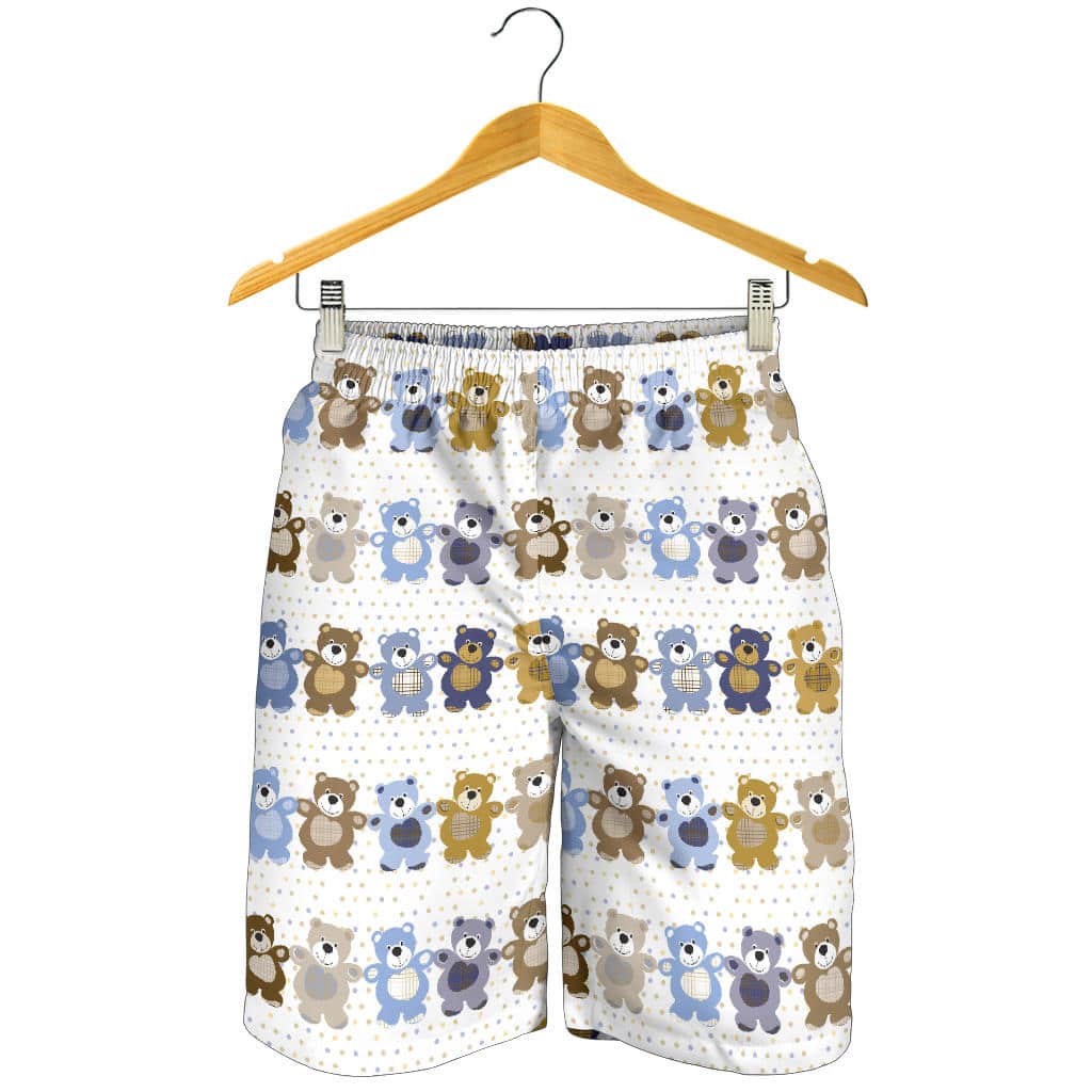 Teddy Bear Pattern Print Design 02 For Men Women Kid Shorts