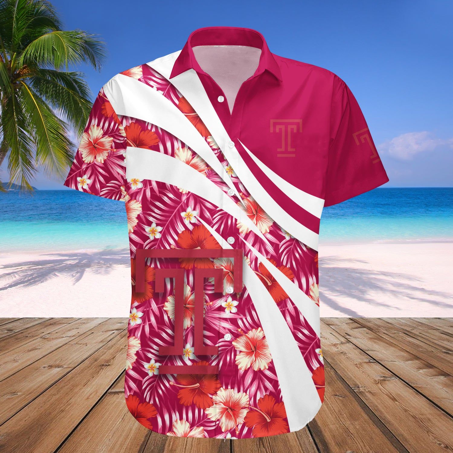 Temple Owls Hawaii Shirt Hibiscus Sport Style – NCAA