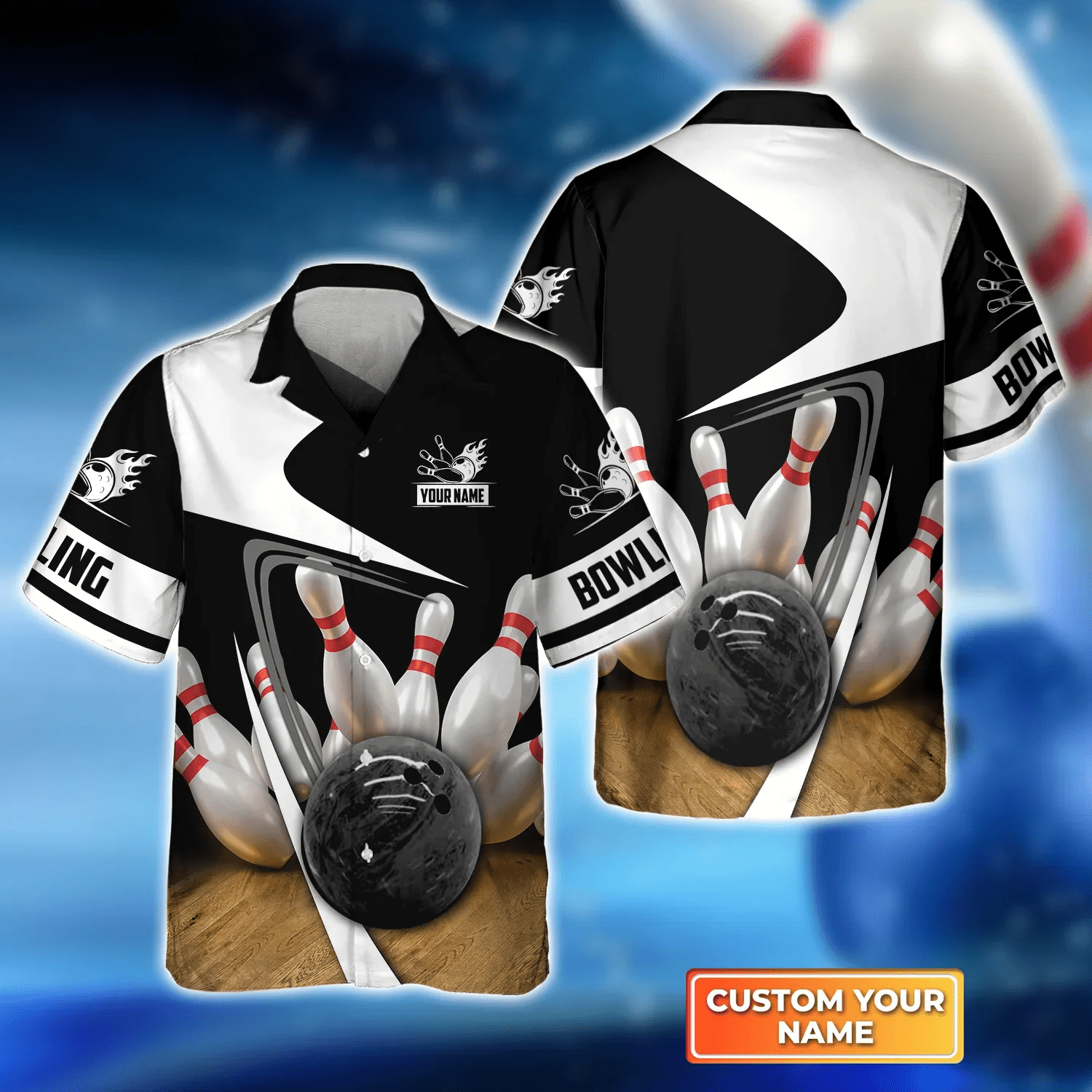 Ten Strike Classic Bowling 3D Trendy Hawaiian Shirt, Bowling Trendy Hawaiian Shirt For Men, Women, Bowling Team Shirt