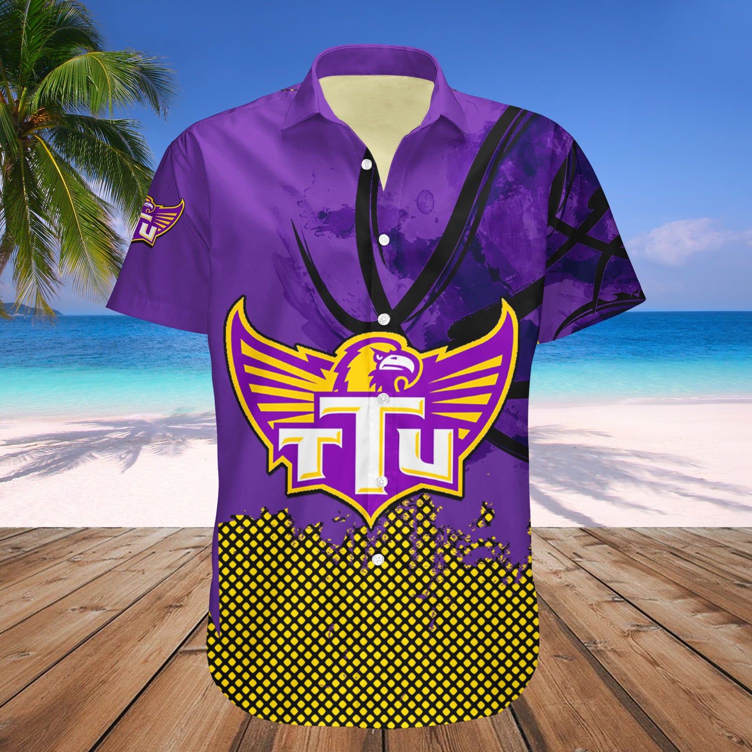 Tennessee Tech Golden Eagles Hawaii Shirt Basketball Net Grunge Pattern – NCAA