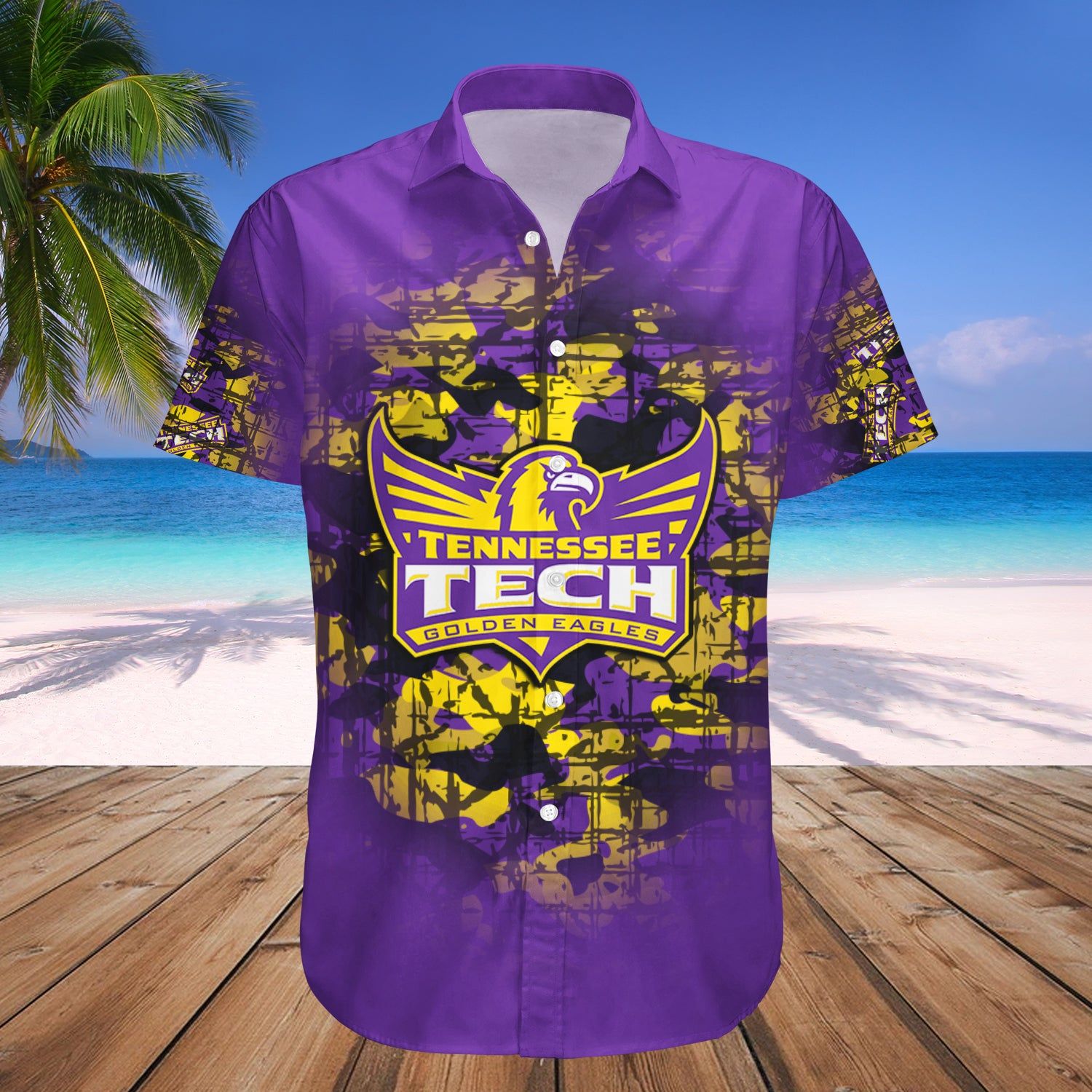 Tennessee Tech Golden Eagles Hawaii Shirt Camouflage Vintage – NCAA