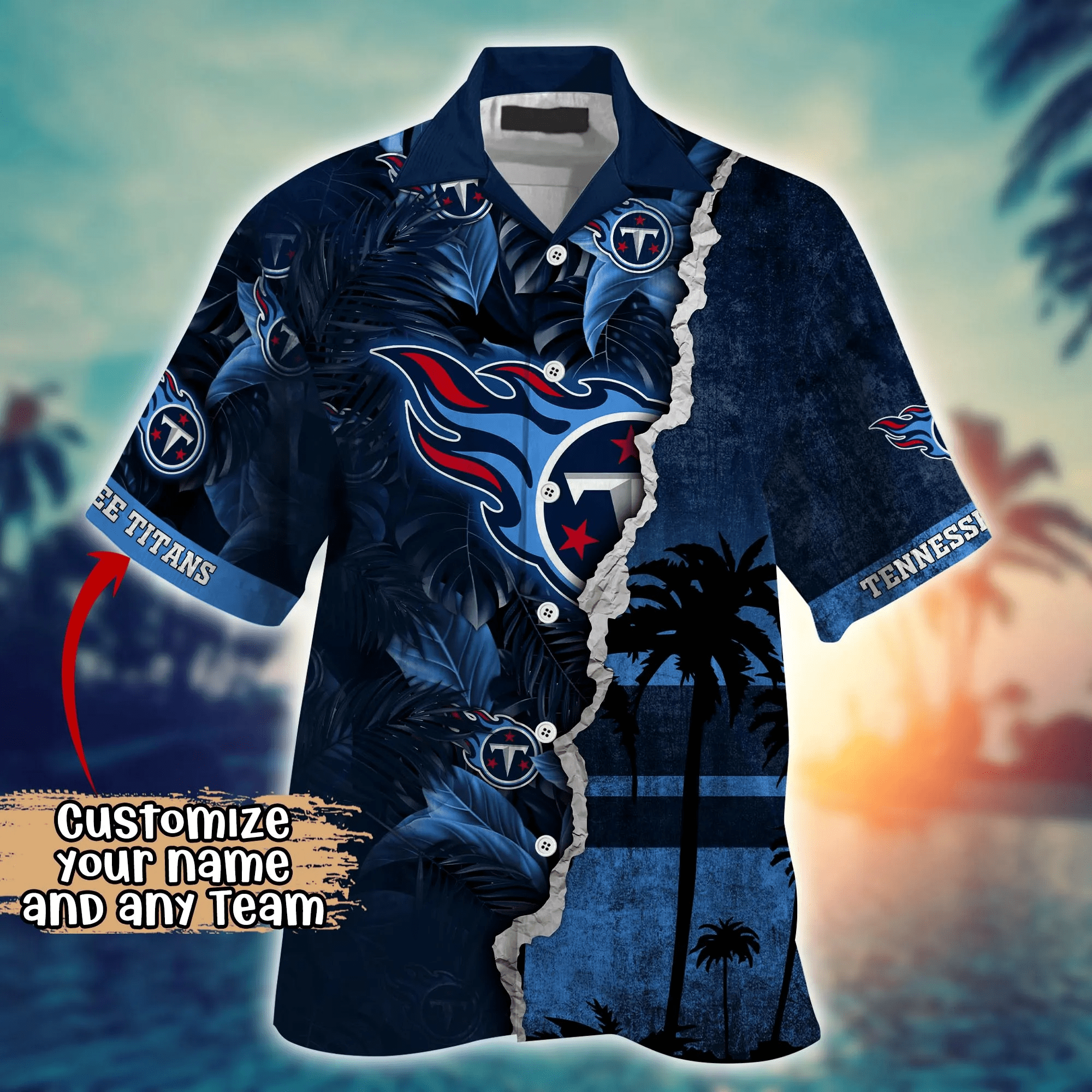 Tennessee Titans NFL Hawaiian Shirt Custom Balmy Aloha Shirt