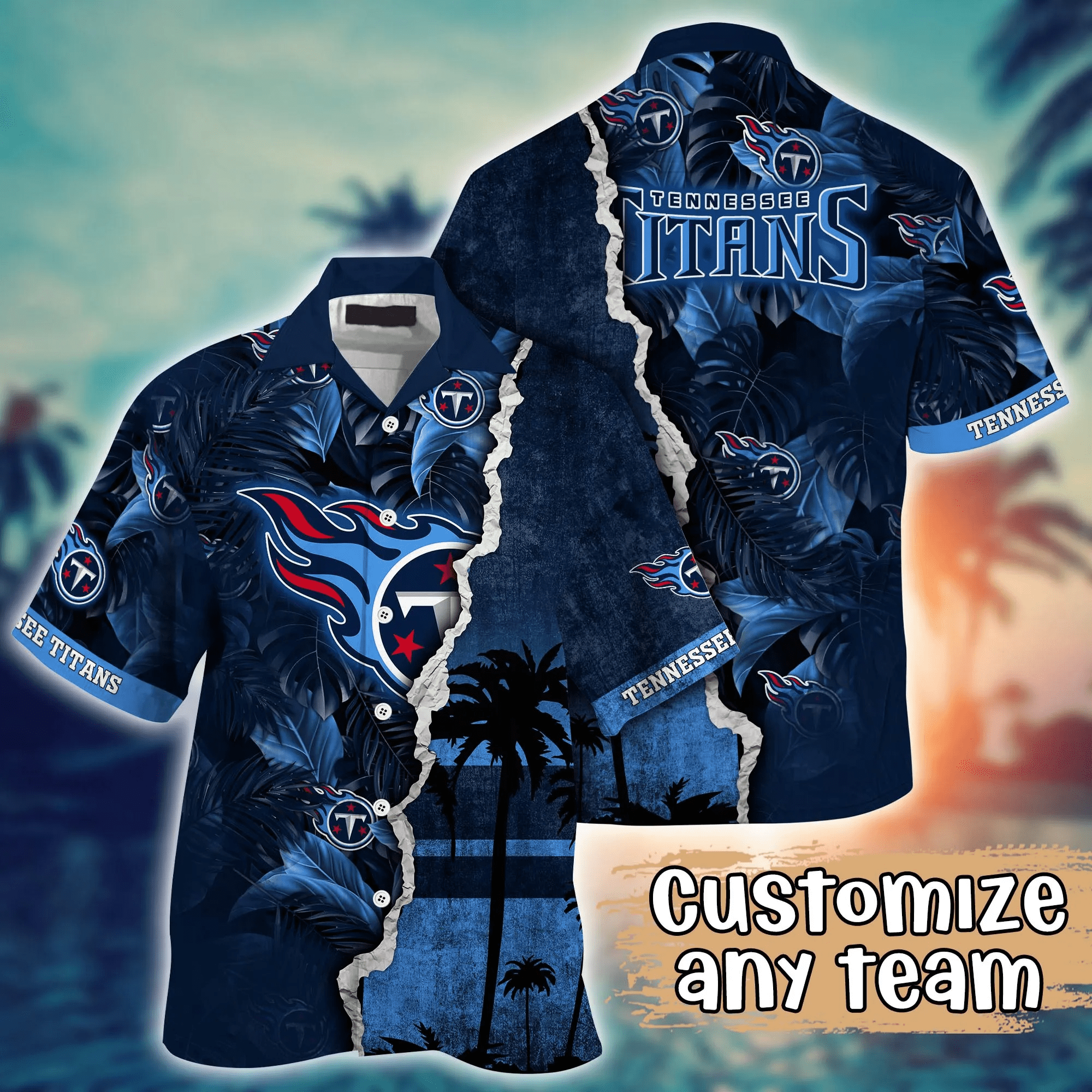 Tennessee Titans NFL Hawaiian Shirt Custom Balmy Aloha Shirt Tennessee Titans NFL Hawaiian Shirt Custom Balmy Aloha Shirt