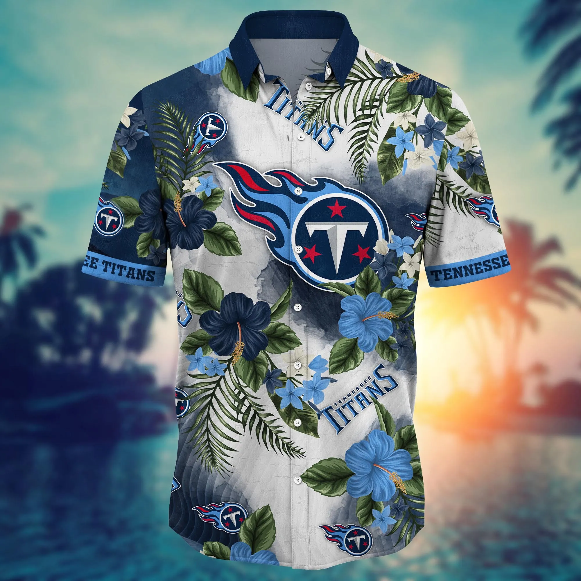 Tennessee Titans NFL Hawaiian Shirt Garden Partiestime Aloha Shirt