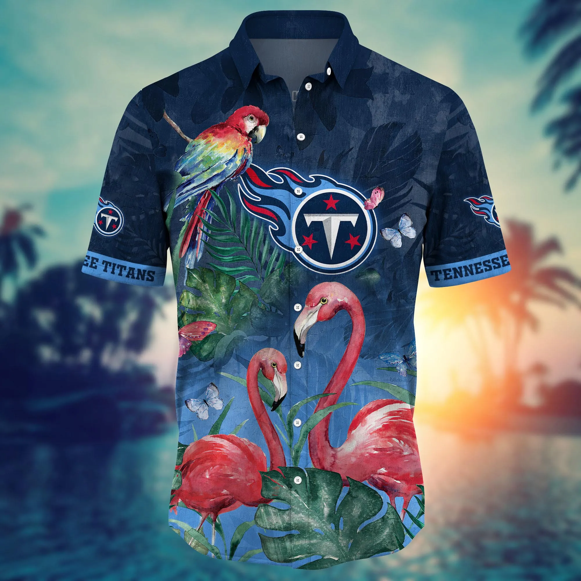 Tennessee Titans NFL Hawaiian Shirt Sea Shores Aloha Shirt