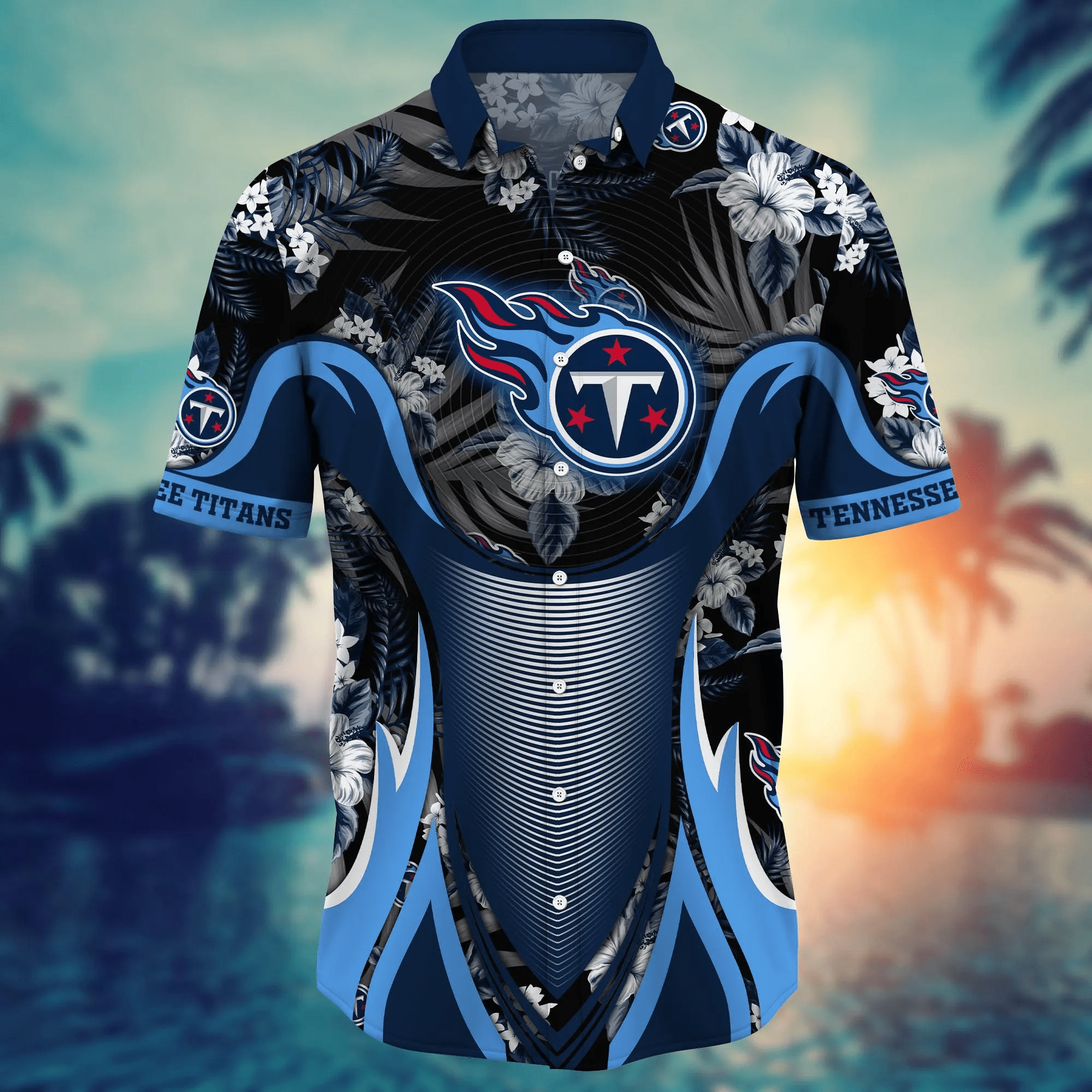 Tennessee Titans NFL Hawaiian Shirt Summer Nights Aloha Shirt