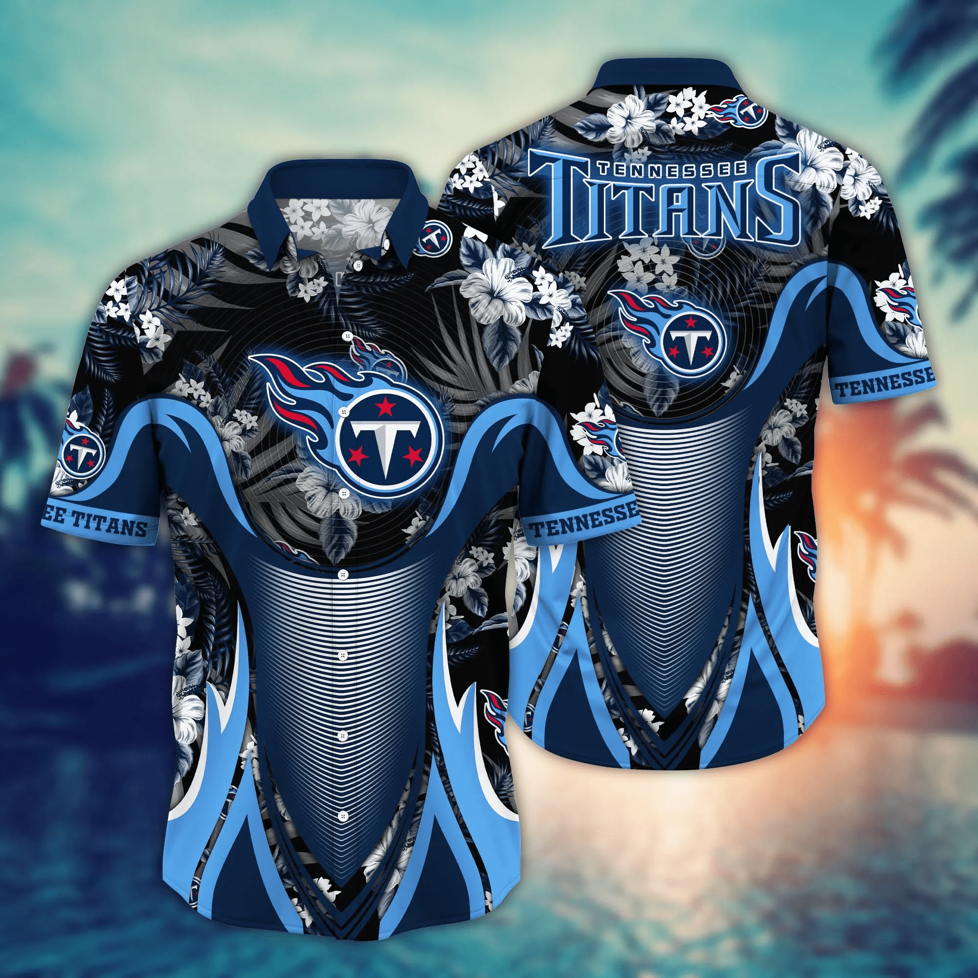 Tennessee Titans NFL Hawaiian Shirt Summer Nights Aloha Shirt Tennessee Titans NFL Hawaiian Shirt Summer Nights Aloha Shirt