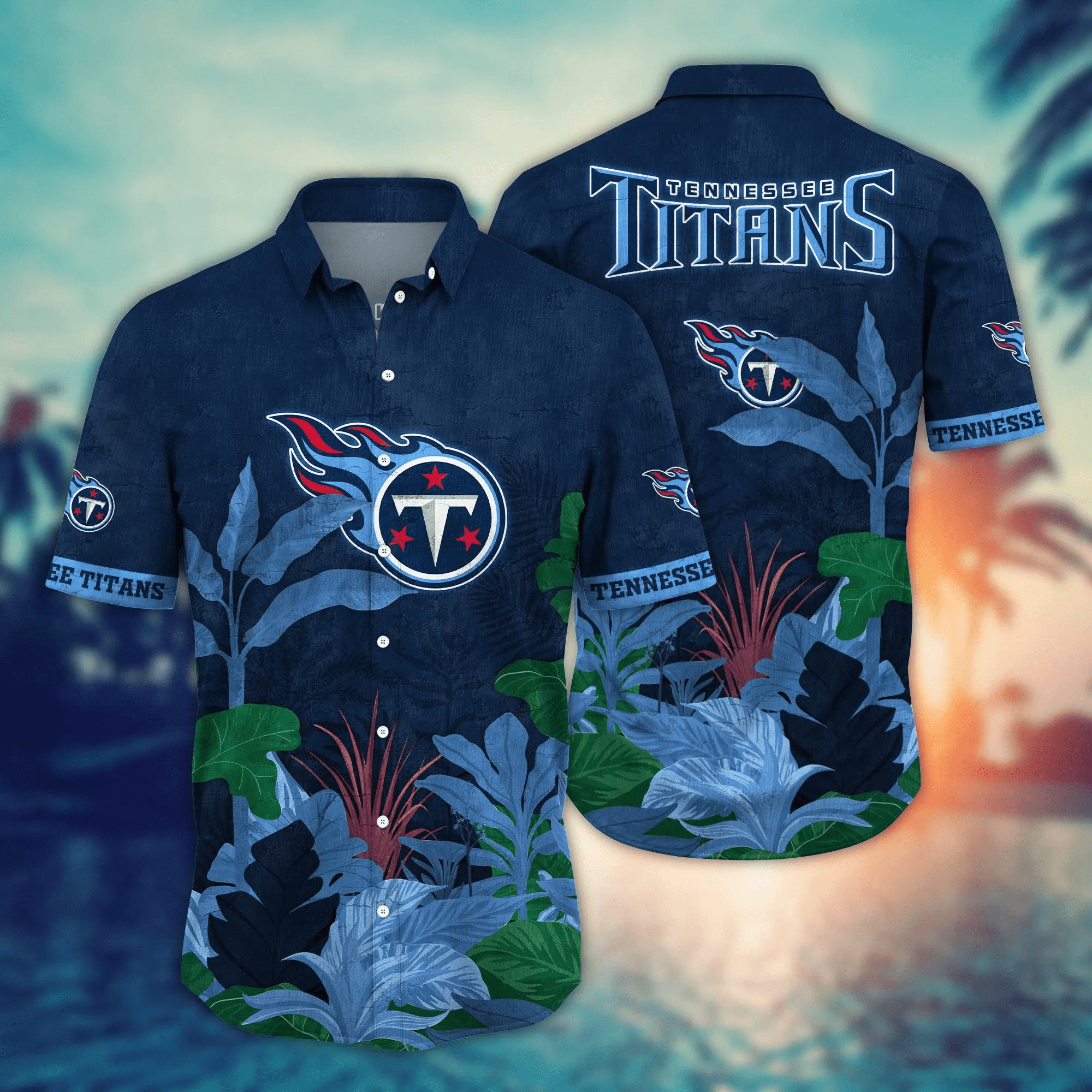 Tennessee Titans NFL Hawaiian Shirt Summertime Footie Shirts Tennessee Titans NFL Hawaiian Shirt Summertime Footie Shirts