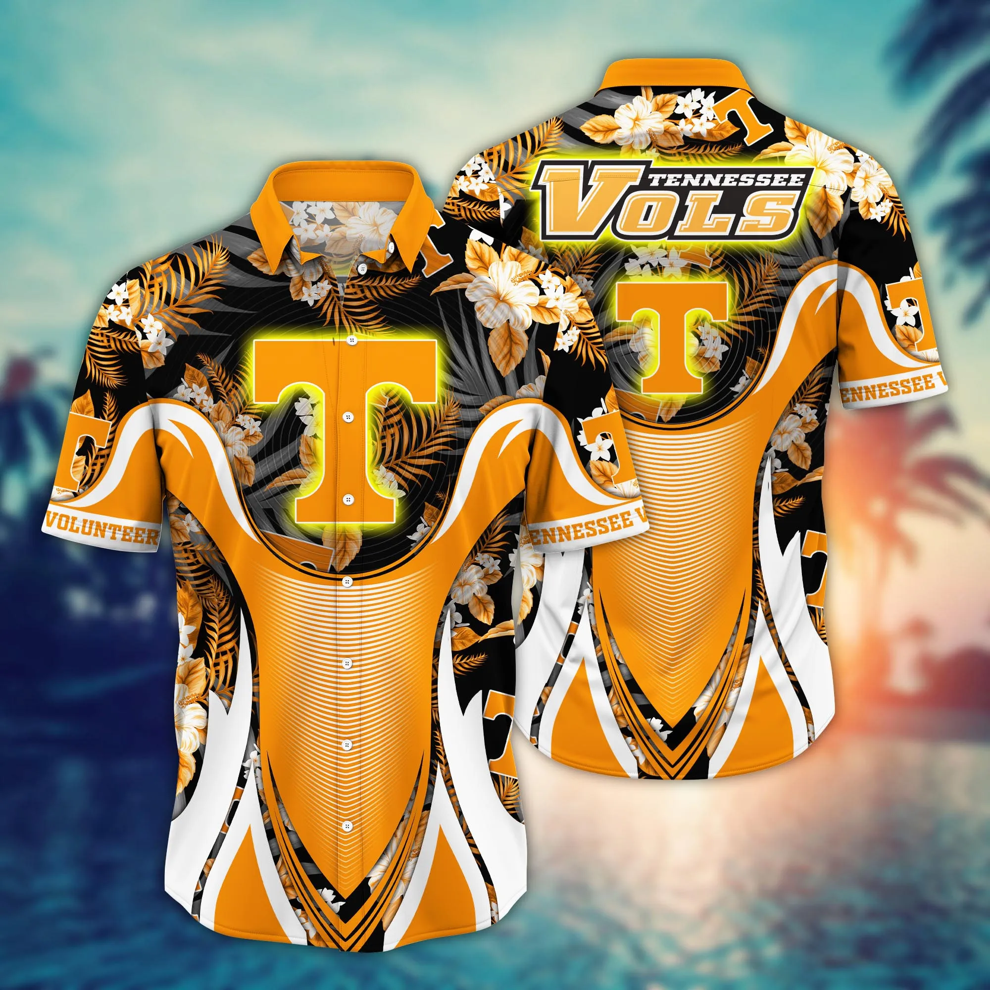 Tennessee Volunteers NCAA Hawaiian Shirt Sun-Soaked Aloha Shirt Tennessee Volunteers NCAA Hawaiian Shirt Sun-Soaked Aloha Shirt