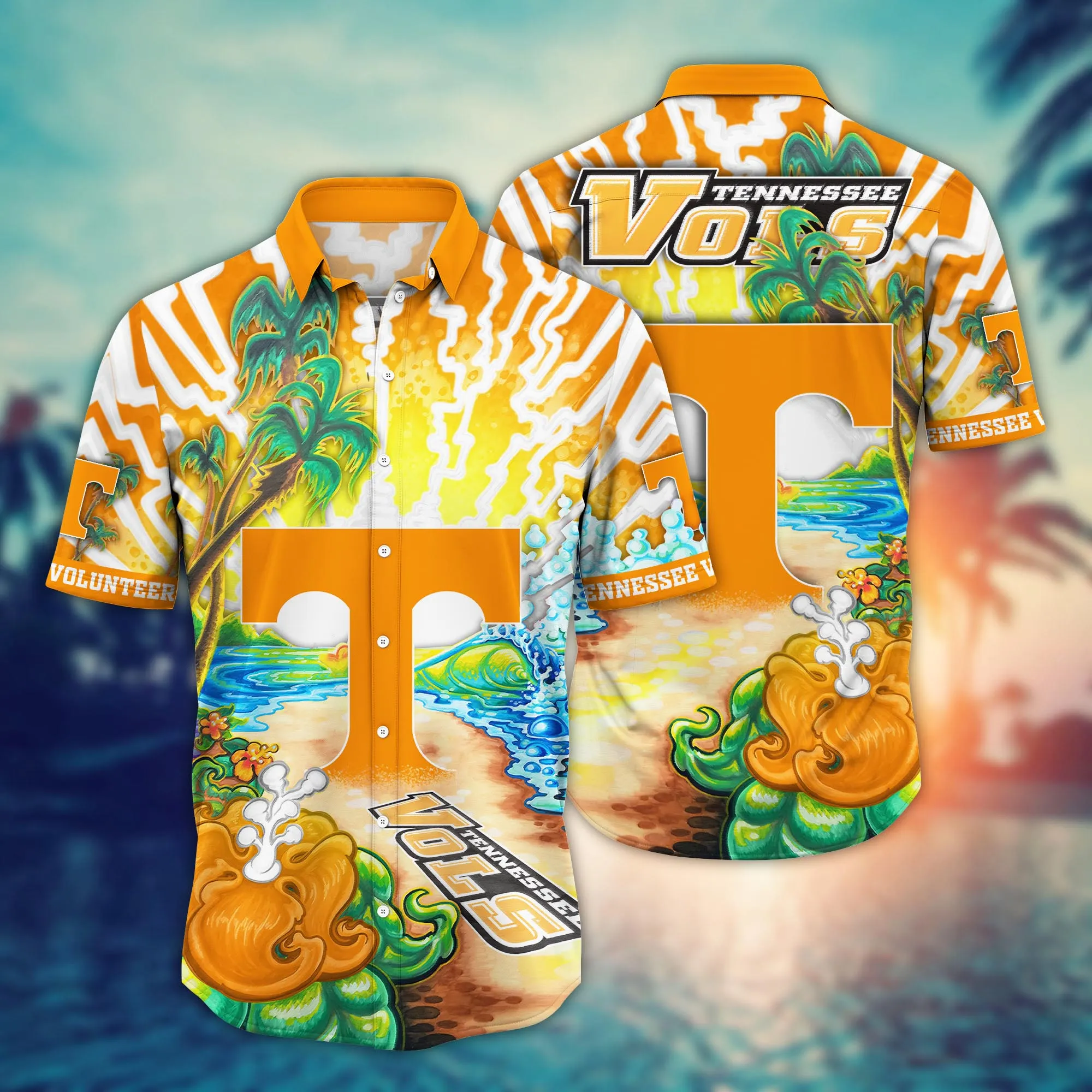 Tennessee Volunteers NCAA Hawaiian Shirt Vacationtime Aloha Shirt Tennessee Volunteers NCAA Hawaiian Shirt Vacationtime Aloha Shirt