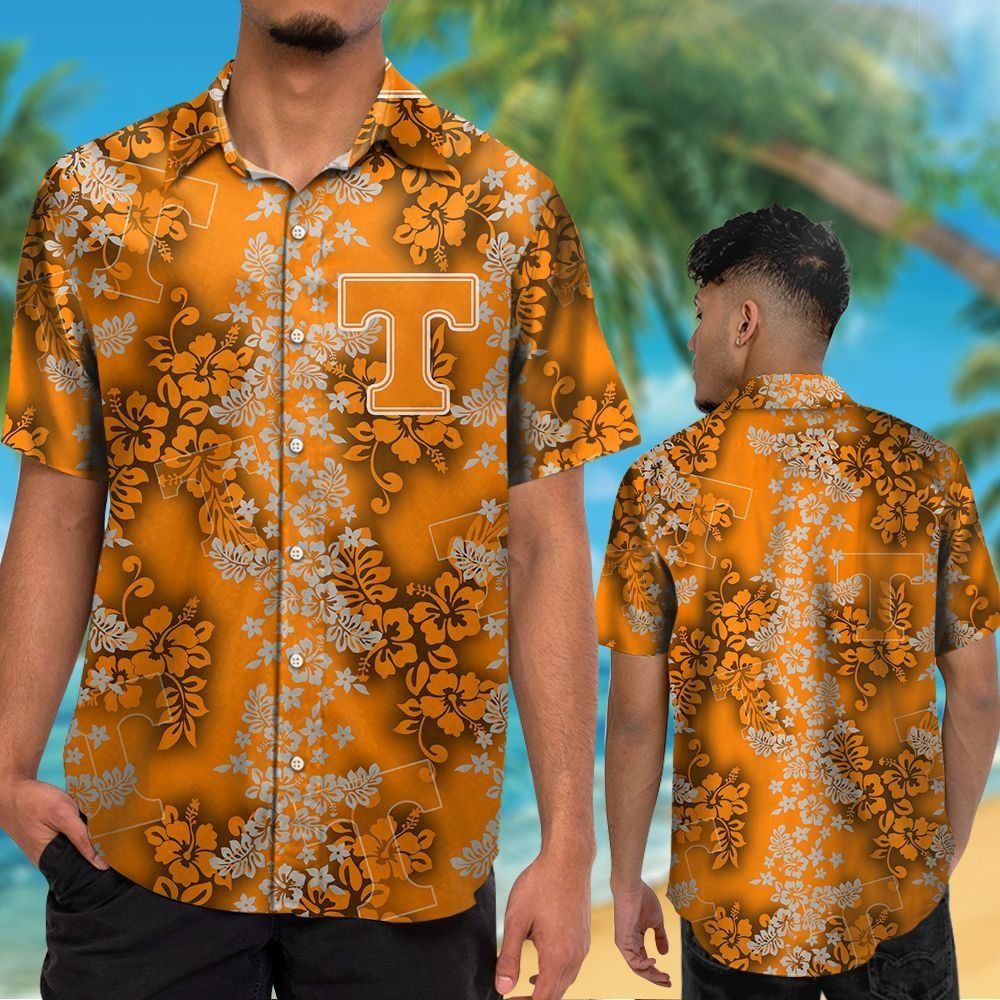 Tennessee Volunteers Short Sleeve Button Up Tropical Hawaiian Shirt VER026