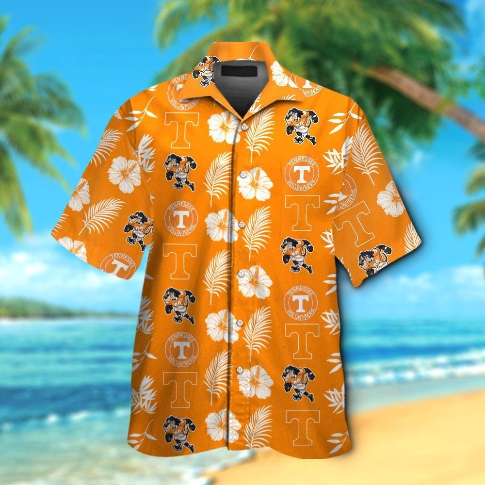 Tennessee Volunteers Short Sleeve Button Up Tropical Hawaiian Shirt VER029