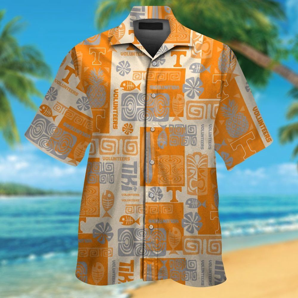 Tennessee Volunteers Short Sleeve Button Up Tropical Hawaiian Shirt VER032
