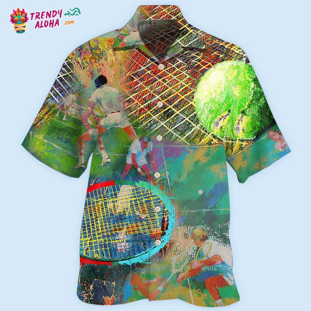 Tennis Colorful Art Style Hawaiian Shirt – Trendy Aloha