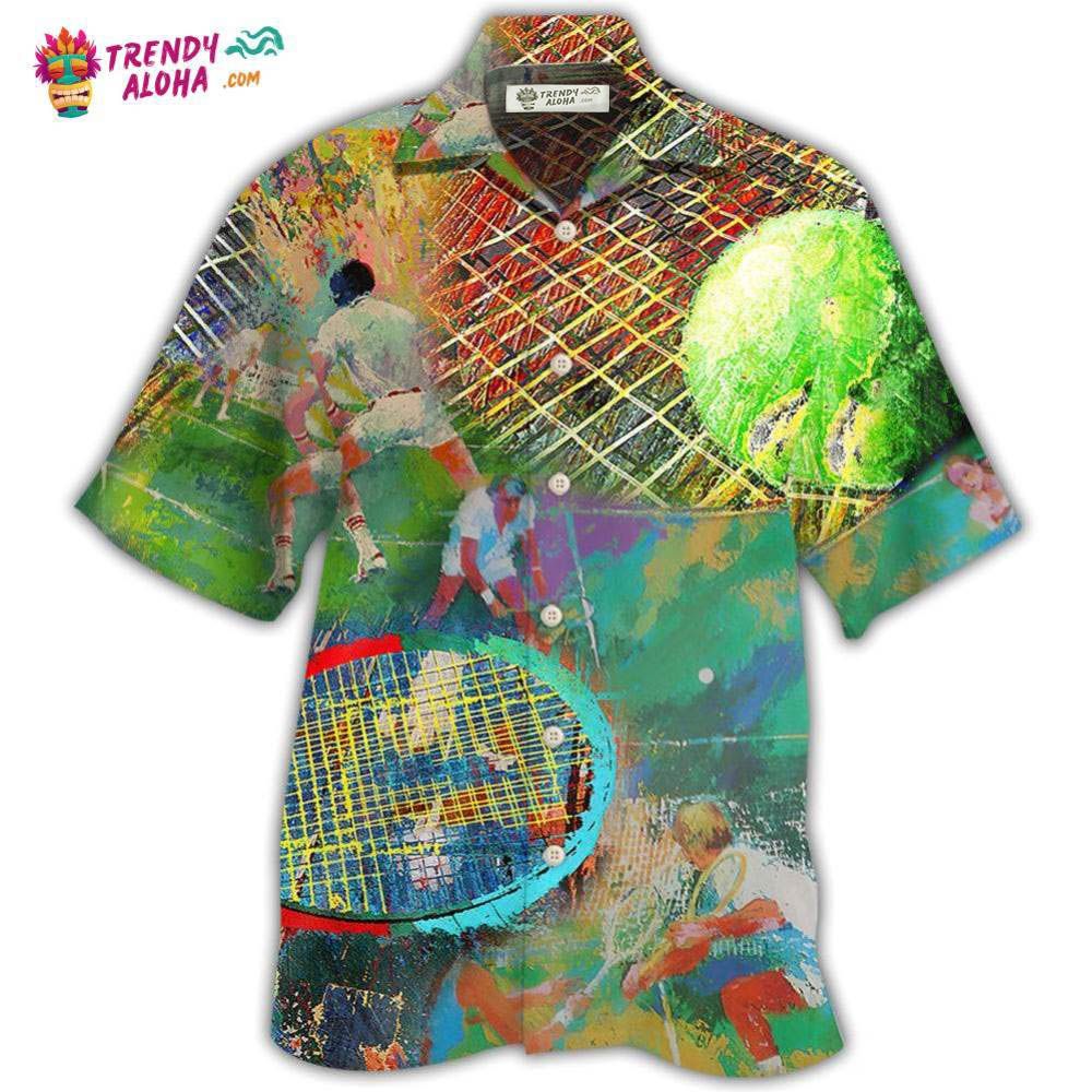 Tennis Colorful Art Style Hawaiian Shirt – Trendy Aloha Tennis Colorful Art Style Hawaiian Shirt – Trendy Aloha