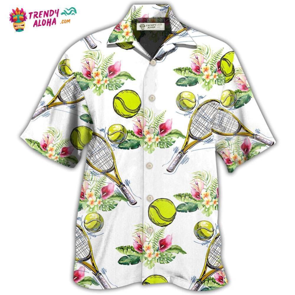 Tennis Tropical Floral Hawaiian Shirt – Trendy Aloha Tennis Tropical Floral Hawaiian Shirt – Trendy Aloha