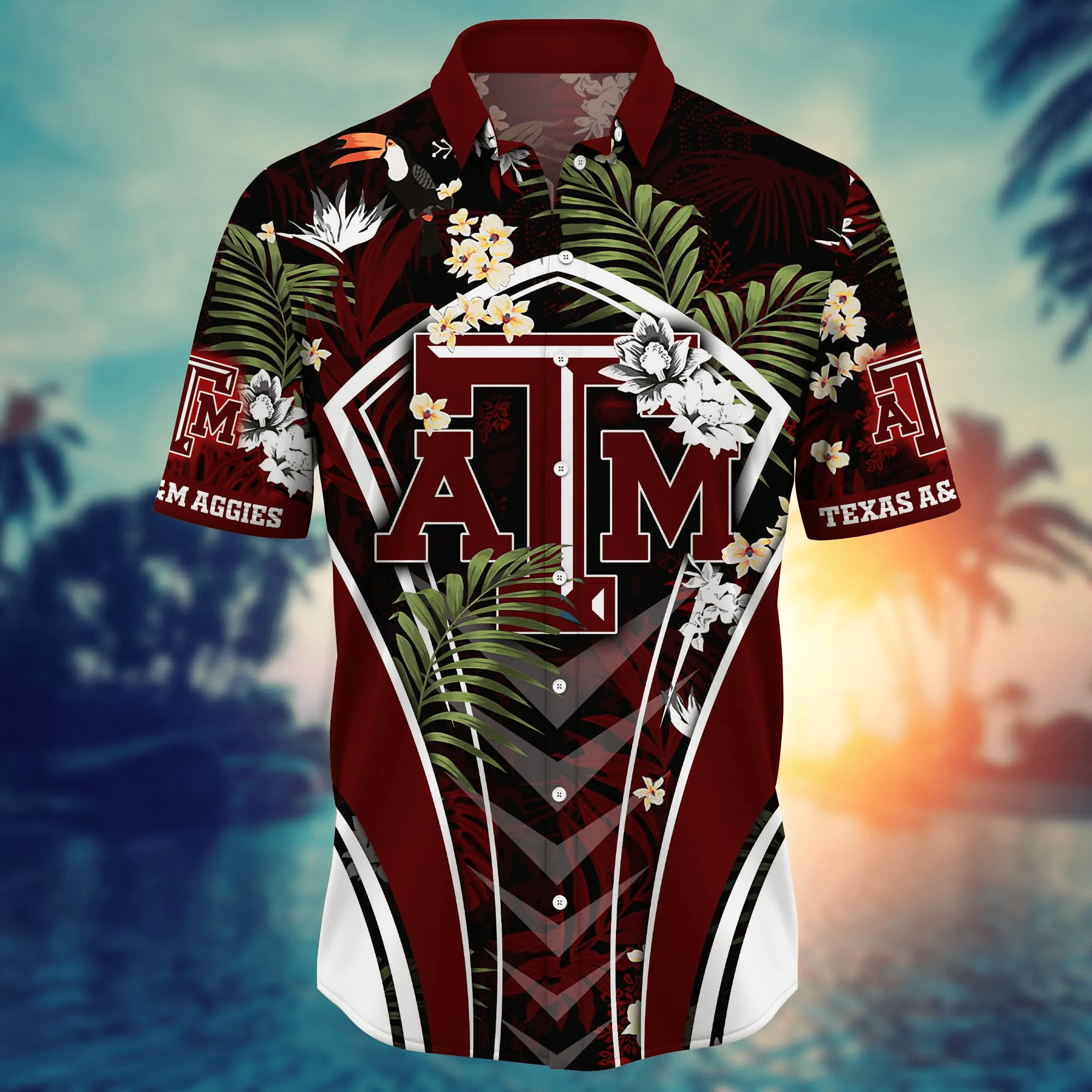 Texas A&Amp;M Aggies NCAA Hawaiian Shirt Beach Balls Aloha Shirt