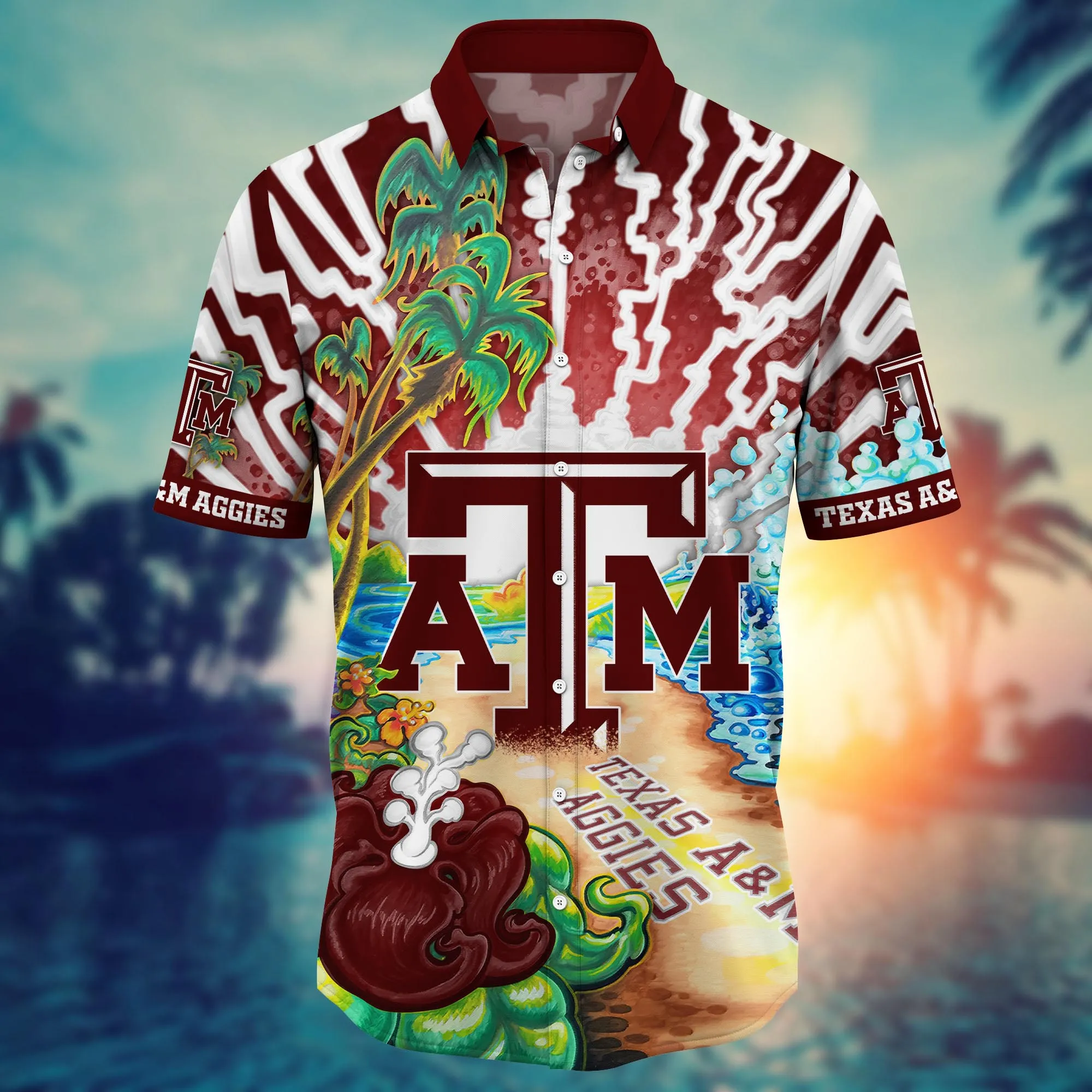 Texas A&Amp;M Aggies NCAA Hawaiian Shirt Mid-Yeartime Aloha Shirt