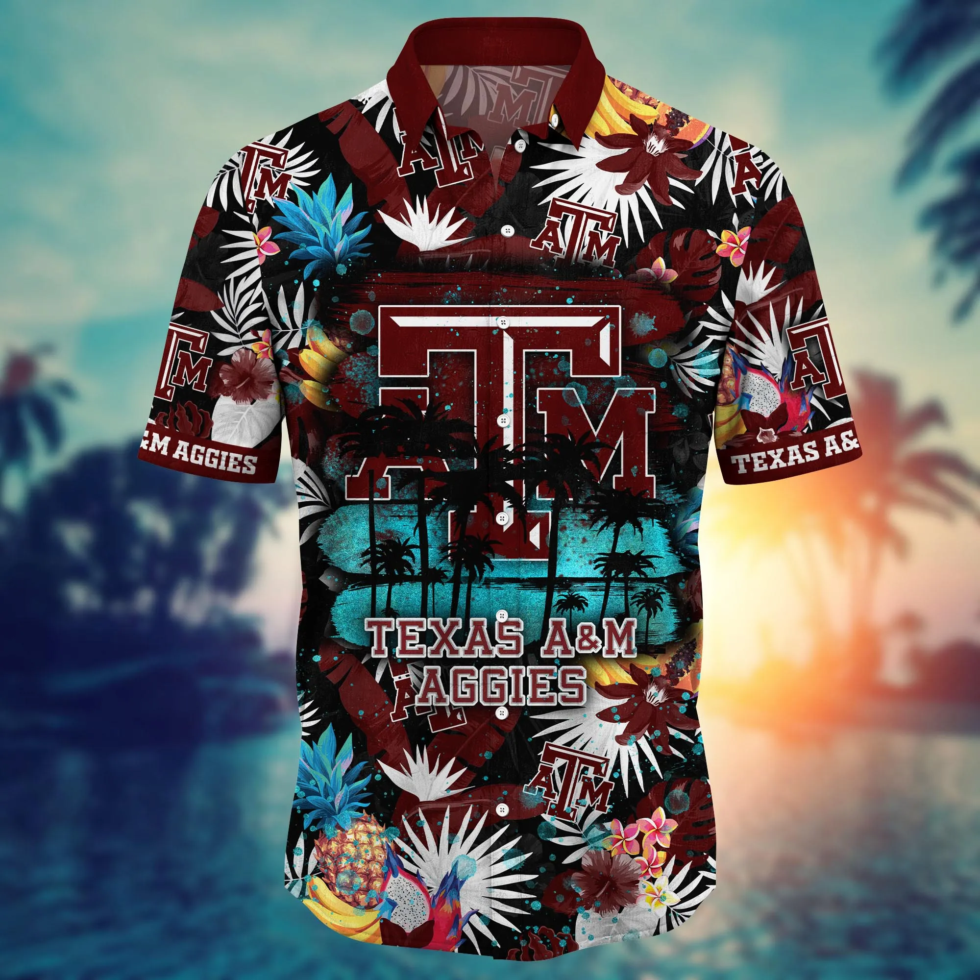 Texas A&Amp;M Aggies NCAA Hawaiian Shirt Music Festivalstime Aloha Shirt