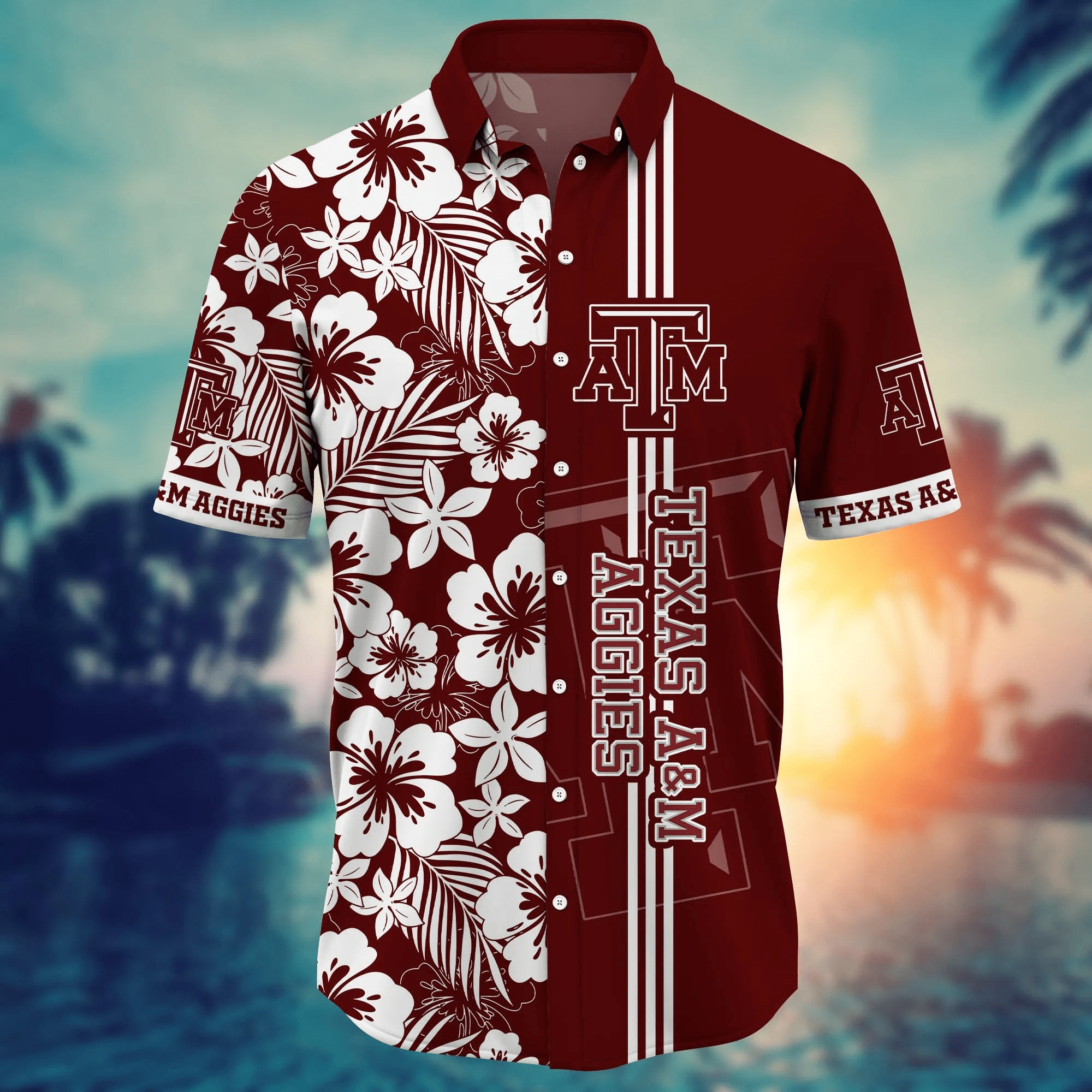 Texas A&Amp;M Aggies NCAA Hawaiian Shirt Sun-Uptime Friendly Match Shirts