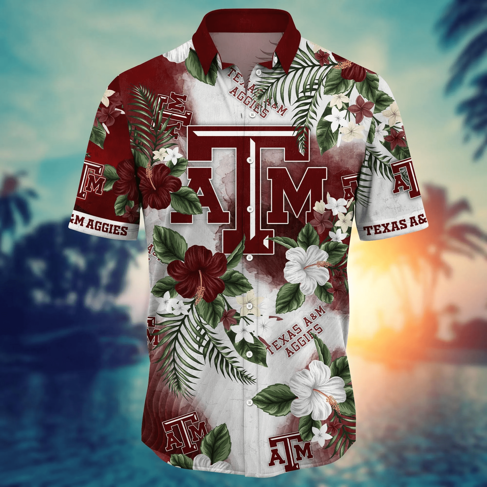 Texas A&Amp;M Aggies NCAA Hawaiian Shirt Sun-Uptime Soccer Fest Shirts