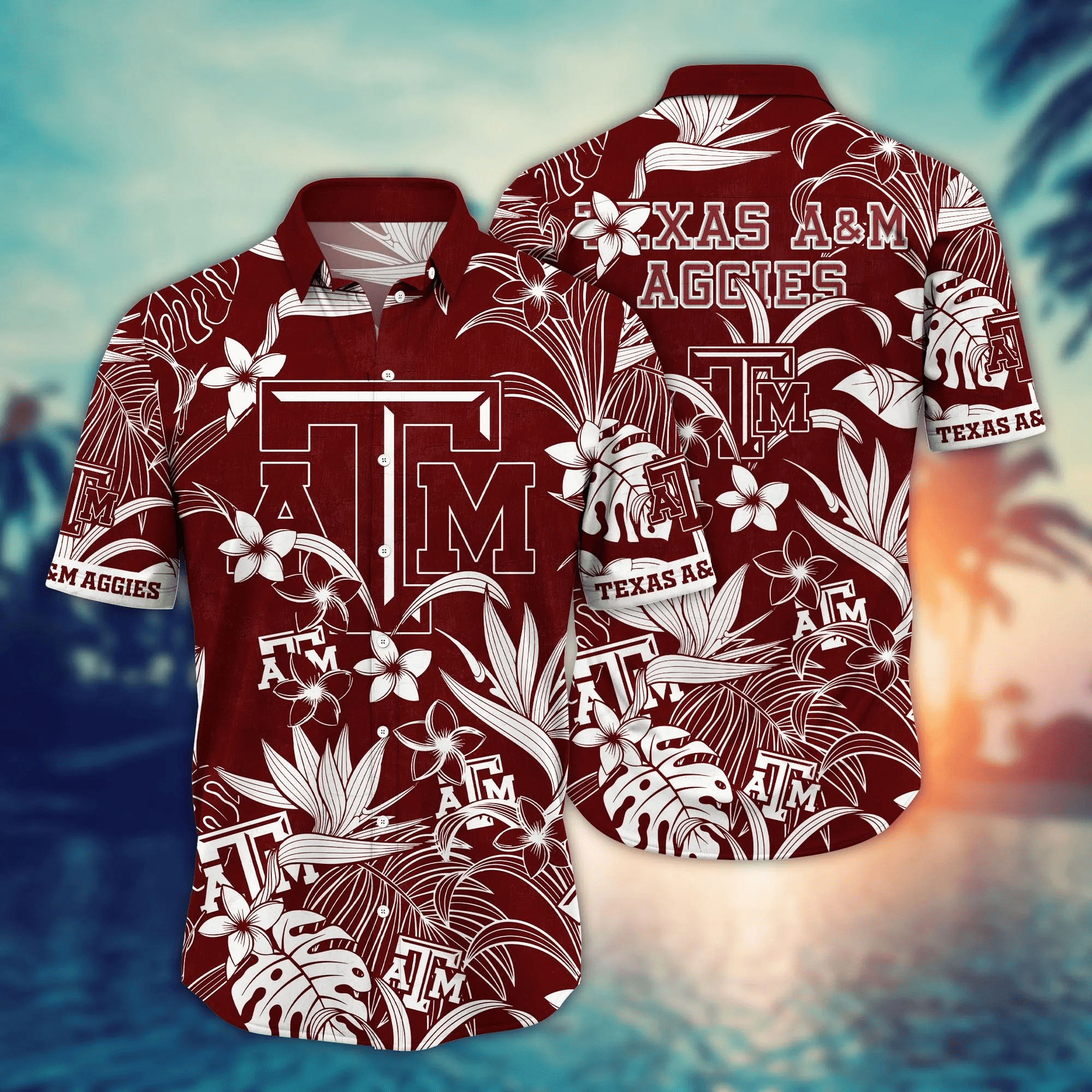 Texas A&Amp;M Aggies NCAA Hawaiian Shirt Water Sportstime Aloha Shirt Texas A&Amp;M Aggies NCAA Hawaiian Shirt Water Sportstime Aloha Shirt