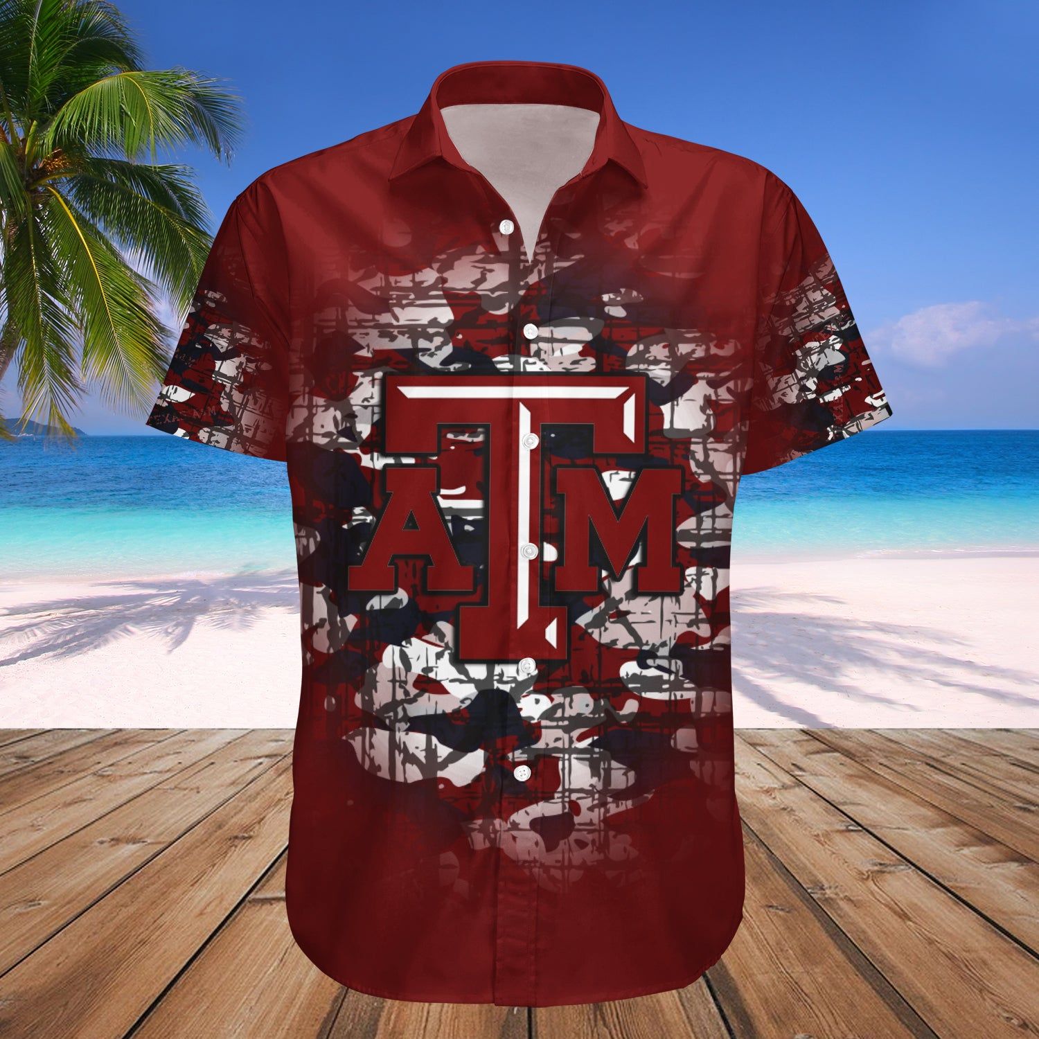 Texas A&M Aggies Hawaii Shirt Camouflage Vintage – NCAA