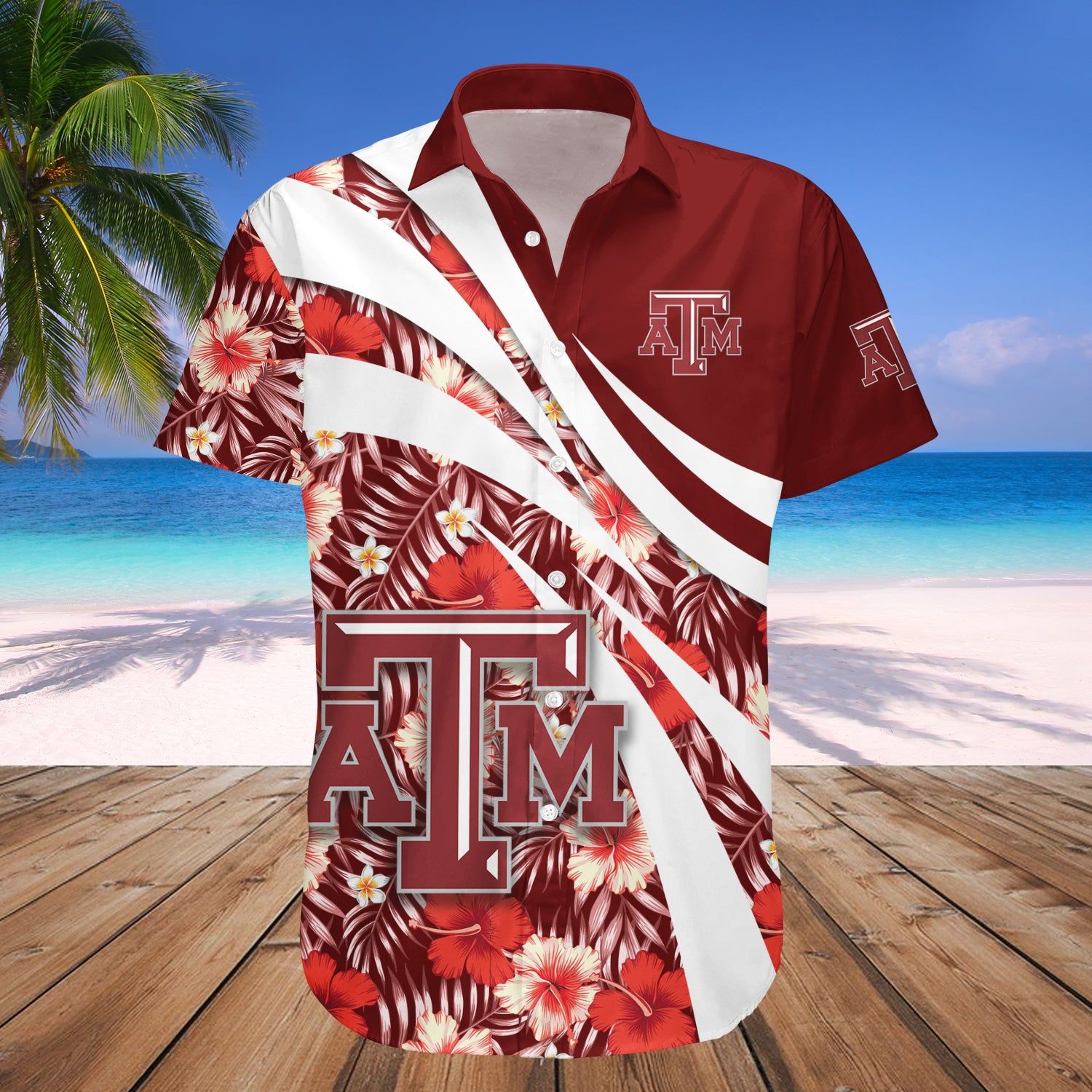 Texas A&M Aggies Hawaii Shirt Hibiscus Sport Style – NCAA