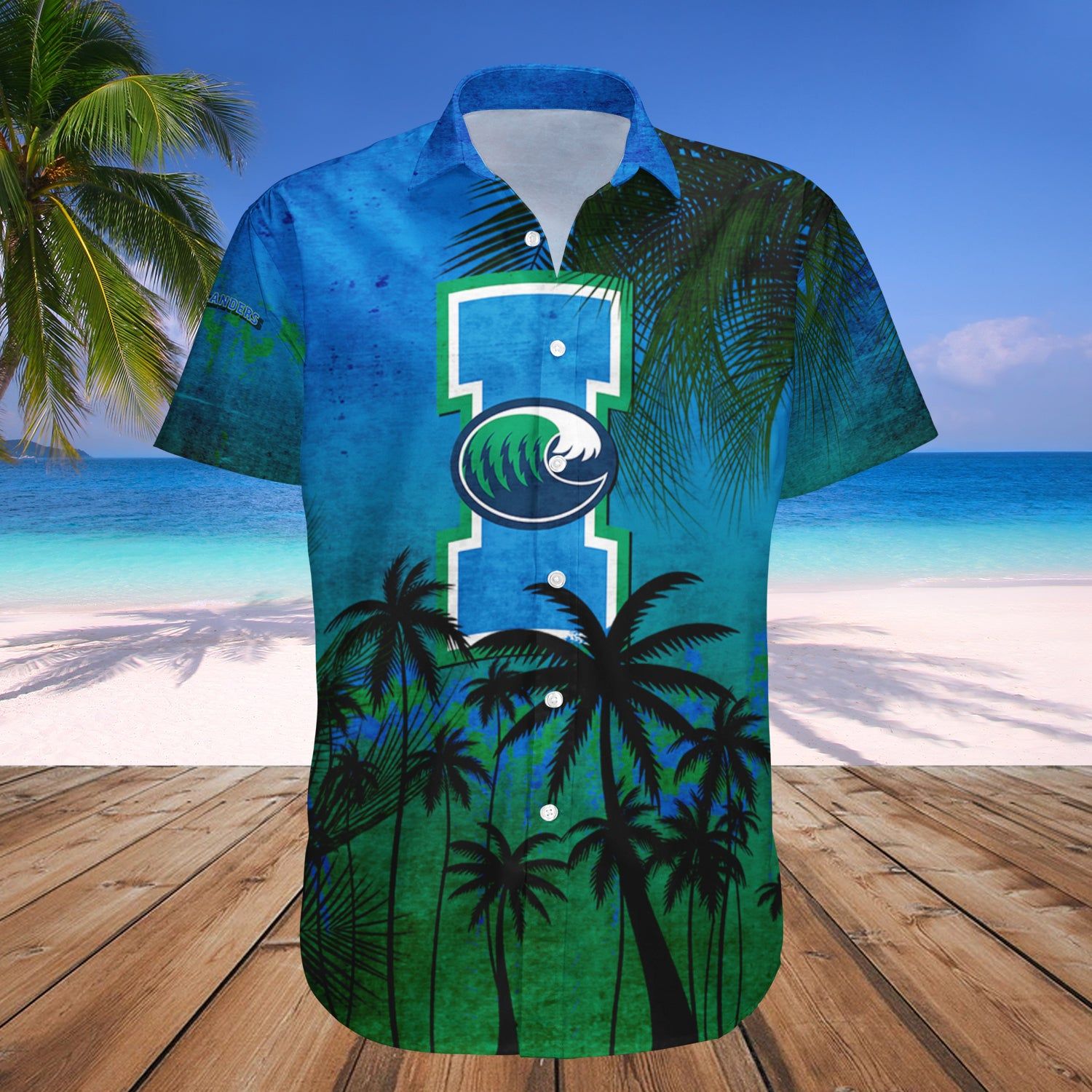 Texas A&M-Corpus Christi Hawaii Shirt Coconut Tree Tropical Grunge – NCAA