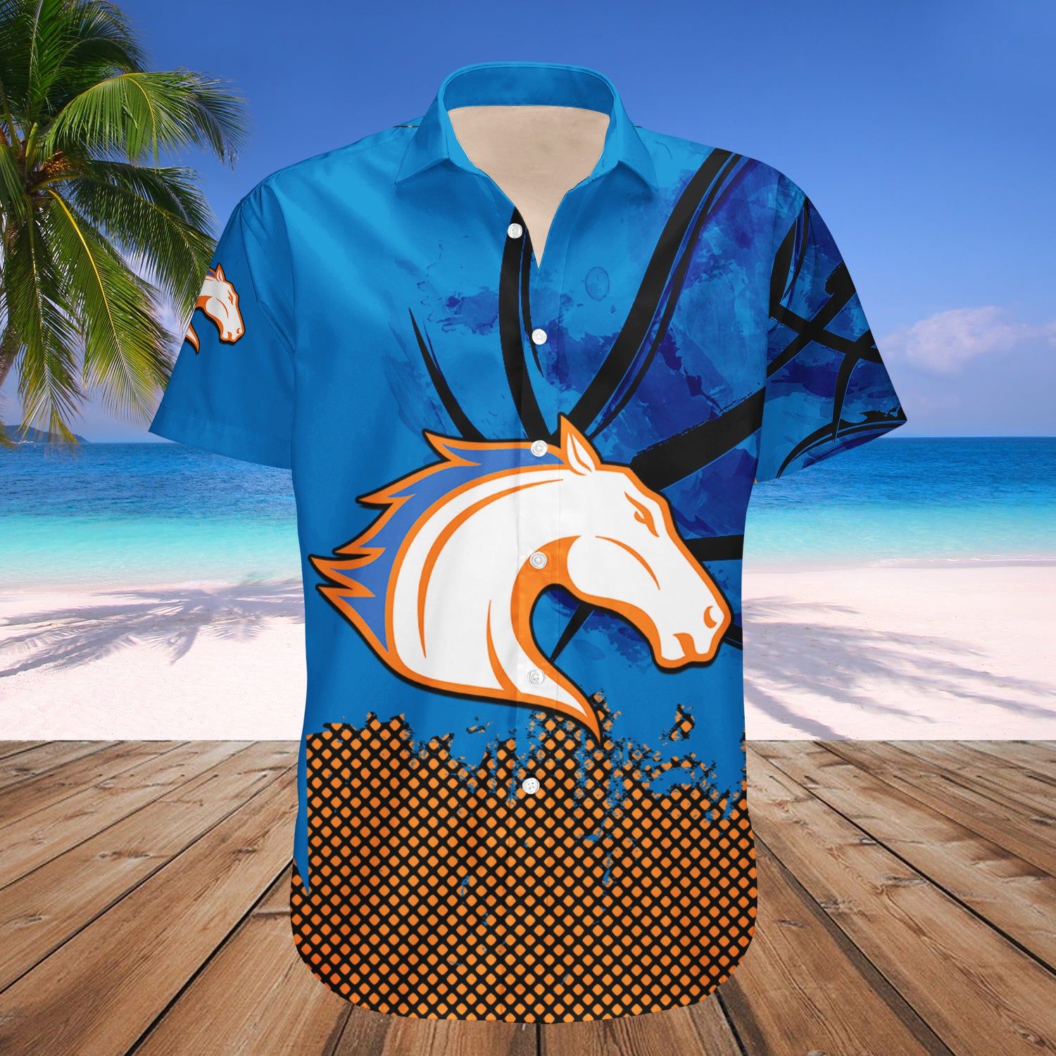 Texas-Arlington Mavericks Hawaii Shirt Basketball Net Grunge Pattern – NCAA